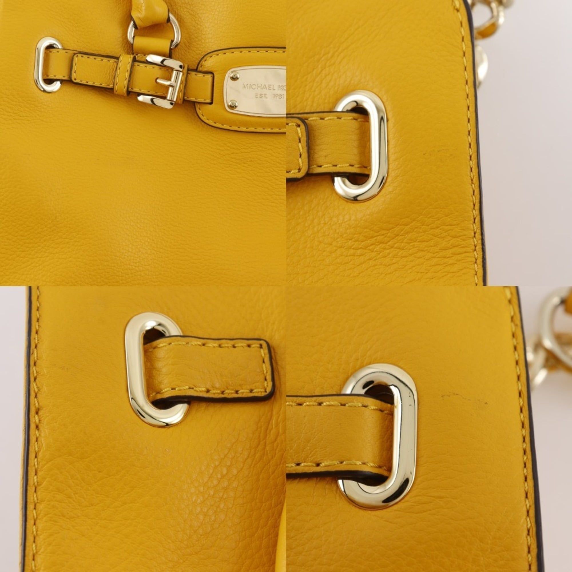 Michael Kors Michael Kors 2WAY Shoulder Handbag Leather Yellow 2way A4 Magnetic Type 2WAYShoulder Women's Size ONE SIZE - 10 Thumbnail