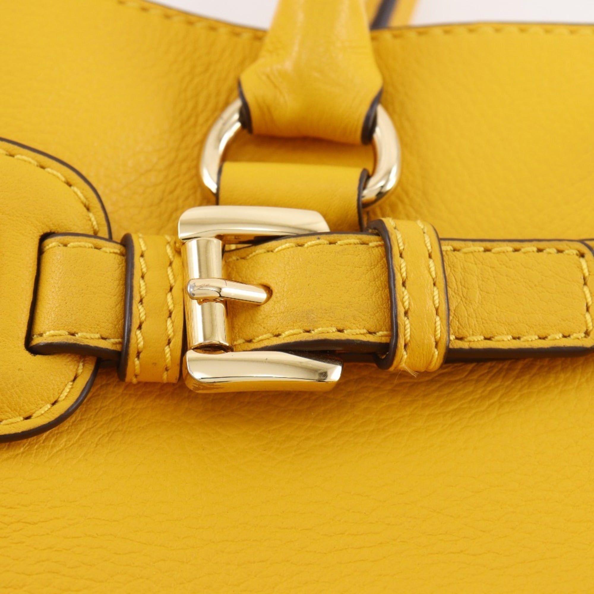 Michael Kors Michael Kors 2WAY Shoulder Handbag Leather Yellow 2way A4 Magnetic Type 2WAYShoulder Women's Size ONE SIZE - 11 Thumbnail