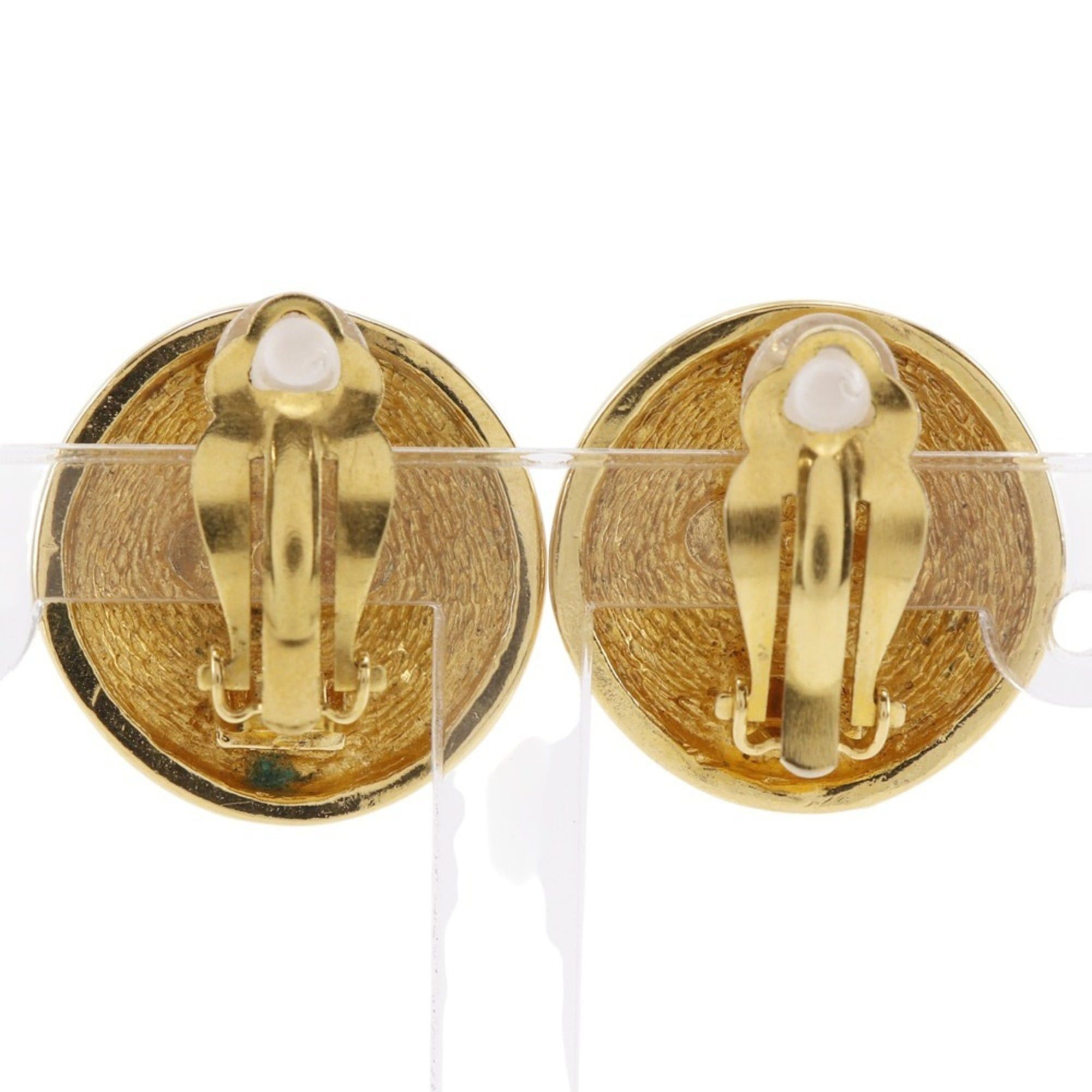 Chanel CHANEL Coco Mark Earrings Matelasse Vintage Gold Plated Approx. 22g COCO Women's Size ONE SIZE - 3 Thumbnail