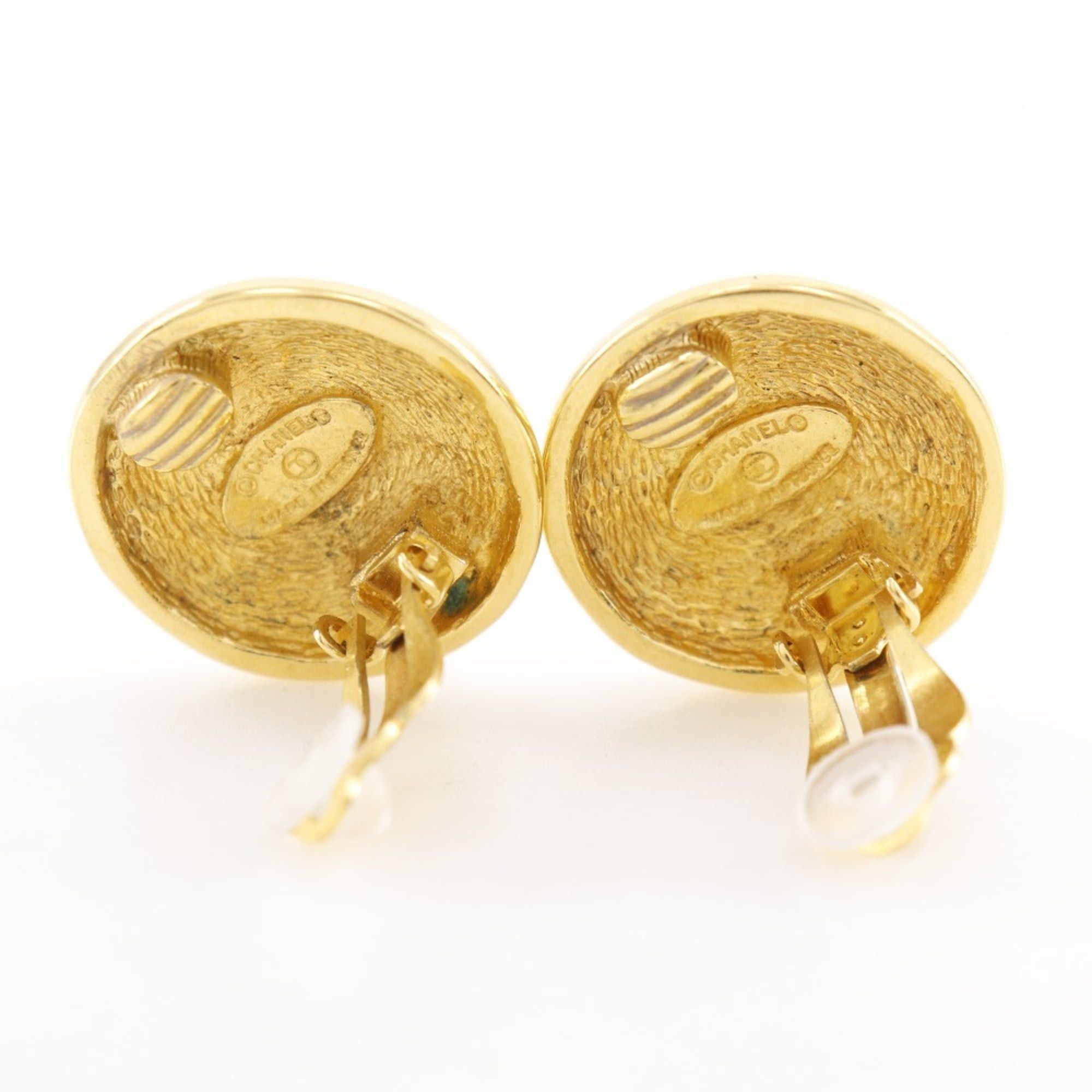 Chanel CHANEL Coco Mark Earrings Matelasse Vintage Gold Plated Approx. 22g COCO Women's Size ONE SIZE - 4 Thumbnail