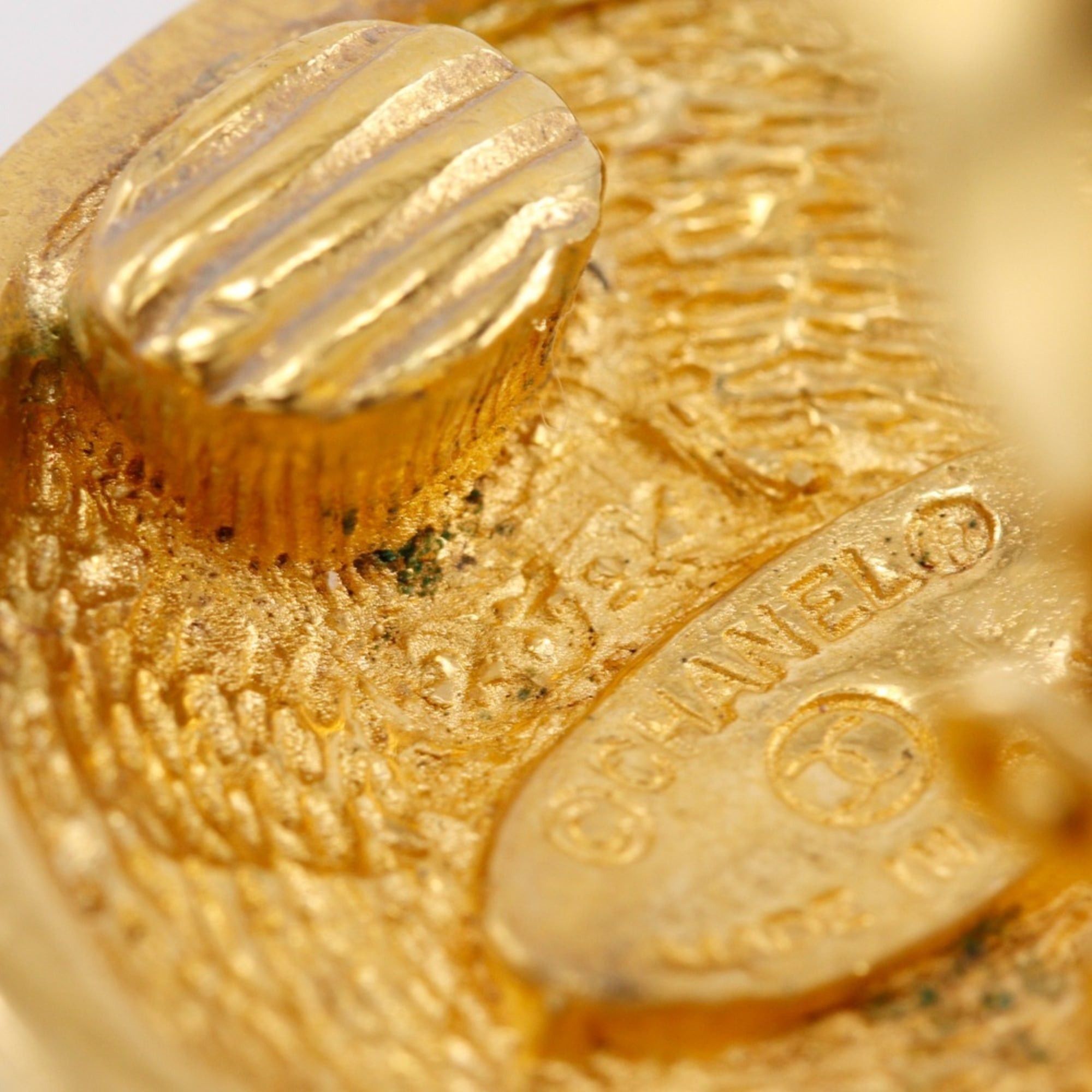 Chanel CHANEL Coco Mark Earrings Matelasse Vintage Gold Plated Approx. 22g COCO Women's Size ONE SIZE - 8 Thumbnail