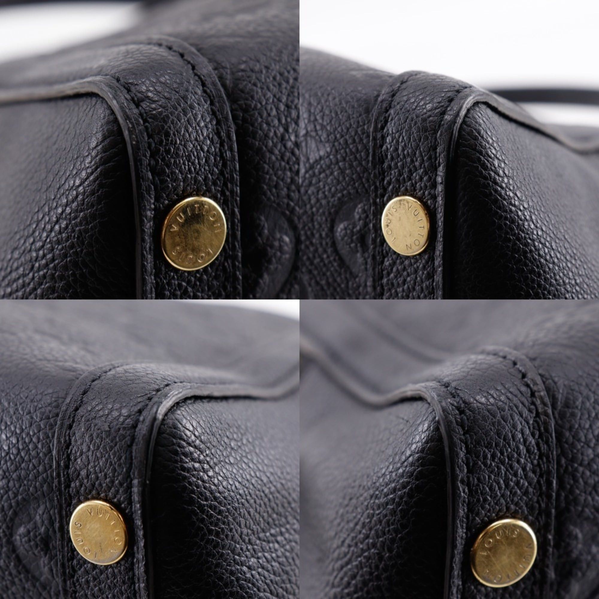 Louis Vuitton Louis Vuitton Male MM Handbag M41040 Monogram Empreinte Noir 2014 Black DU3114 A5 Double Zipper Women's Size ONE SIZE - 4 Thumbnail