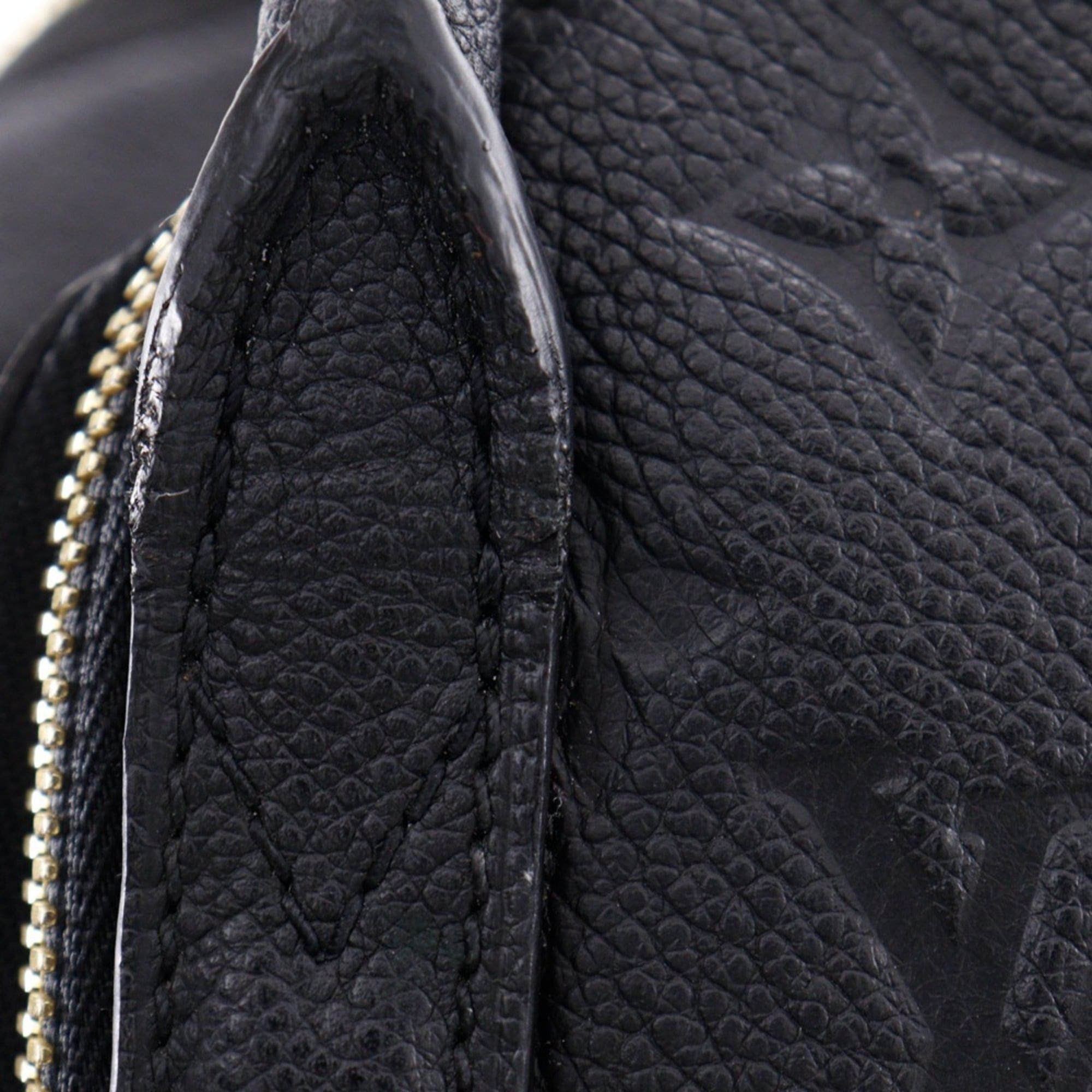 Louis Vuitton Louis Vuitton Male MM Handbag M41040 Monogram Empreinte Noir 2014 Black DU3114 A5 Double Zipper Women's Size ONE SIZE - 13 Thumbnail