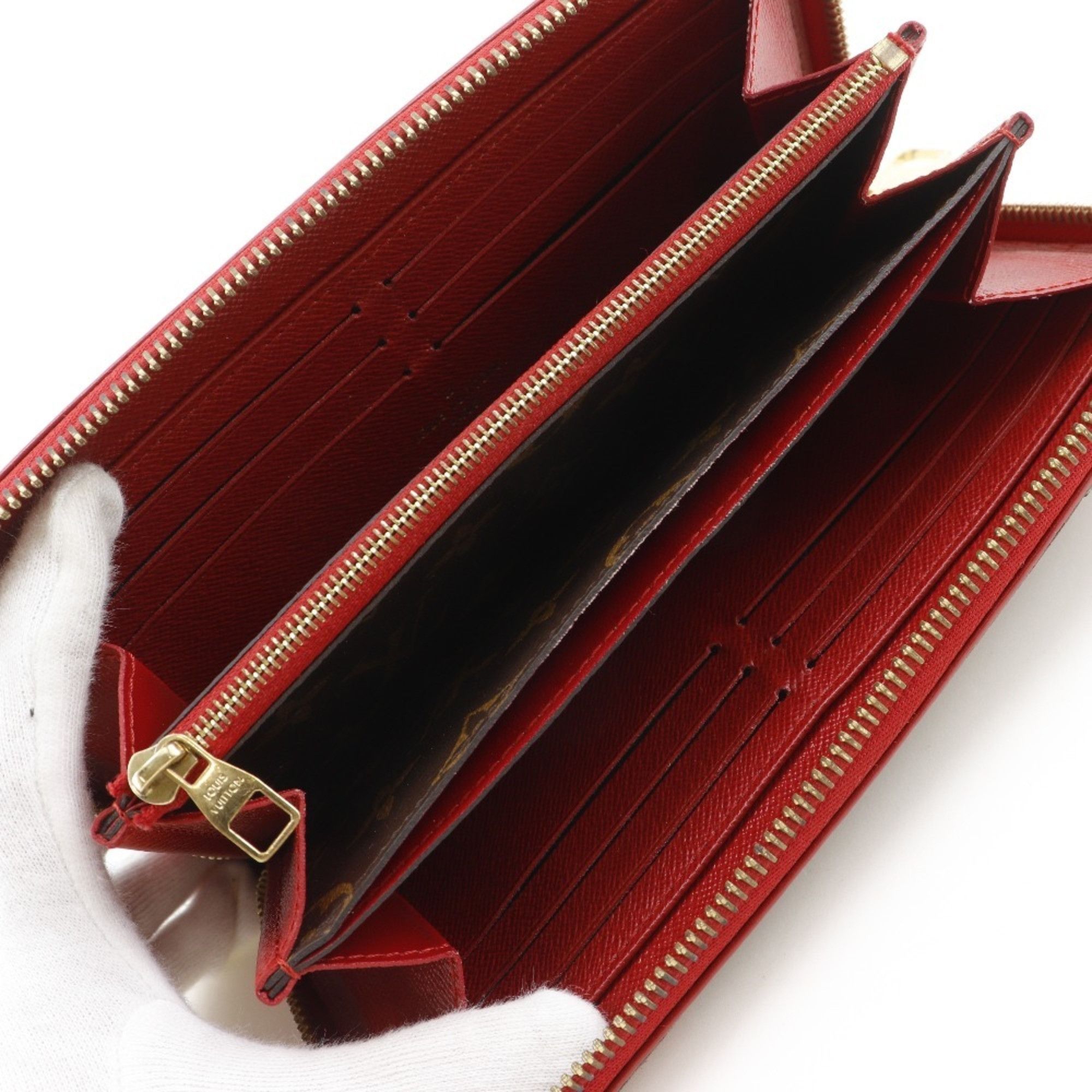 Louis Vuitton Louis Vuitton Zippy Wallet Retiro Long M61854 Monogram Canvas Cerise 2016 Brown/Red MI2176 Zipper Women's Size ONE SIZE - 8 Thumbnail
