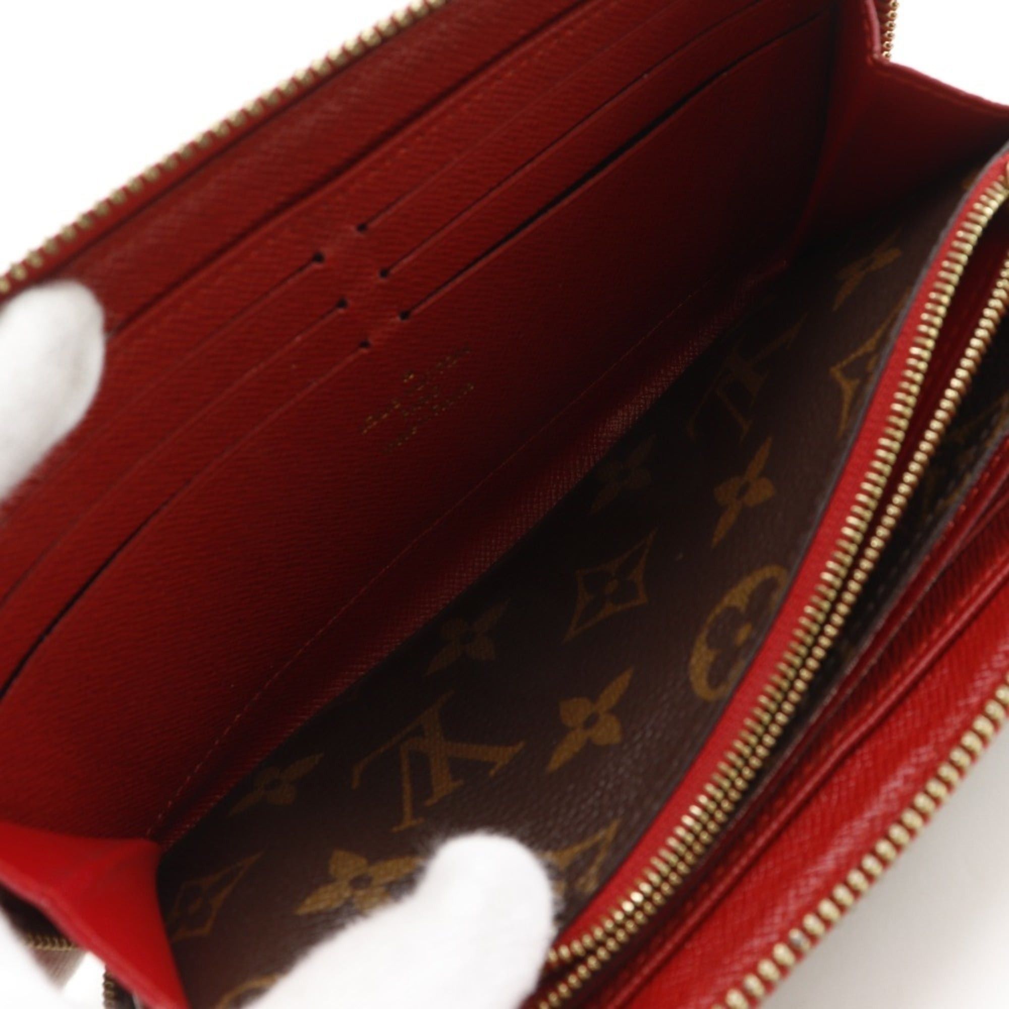 Louis Vuitton Louis Vuitton Zippy Wallet Retiro Long M61854 Monogram Canvas Cerise 2016 Brown/Red MI2176 Zipper Women's Size ONE SIZE - 10 Thumbnail