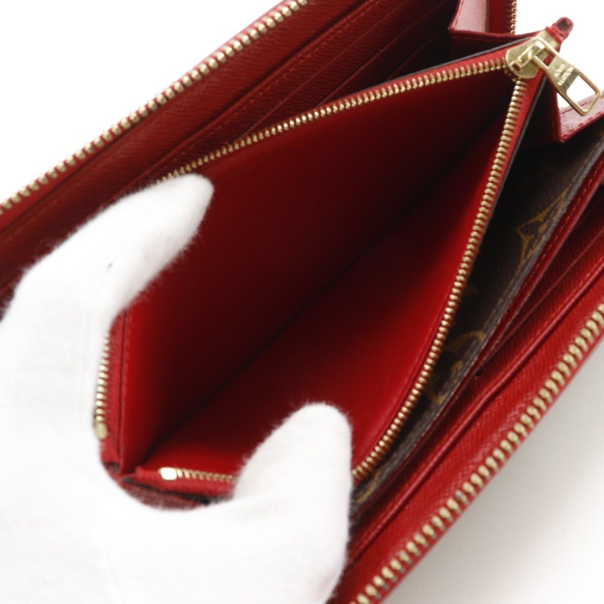 Louis Vuitton Louis Vuitton Zippy Wallet Retiro Long M61854 Monogram Canvas Cerise 2016 Brown/Red MI2176 Zipper Women's Size ONE SIZE - 9 Thumbnail