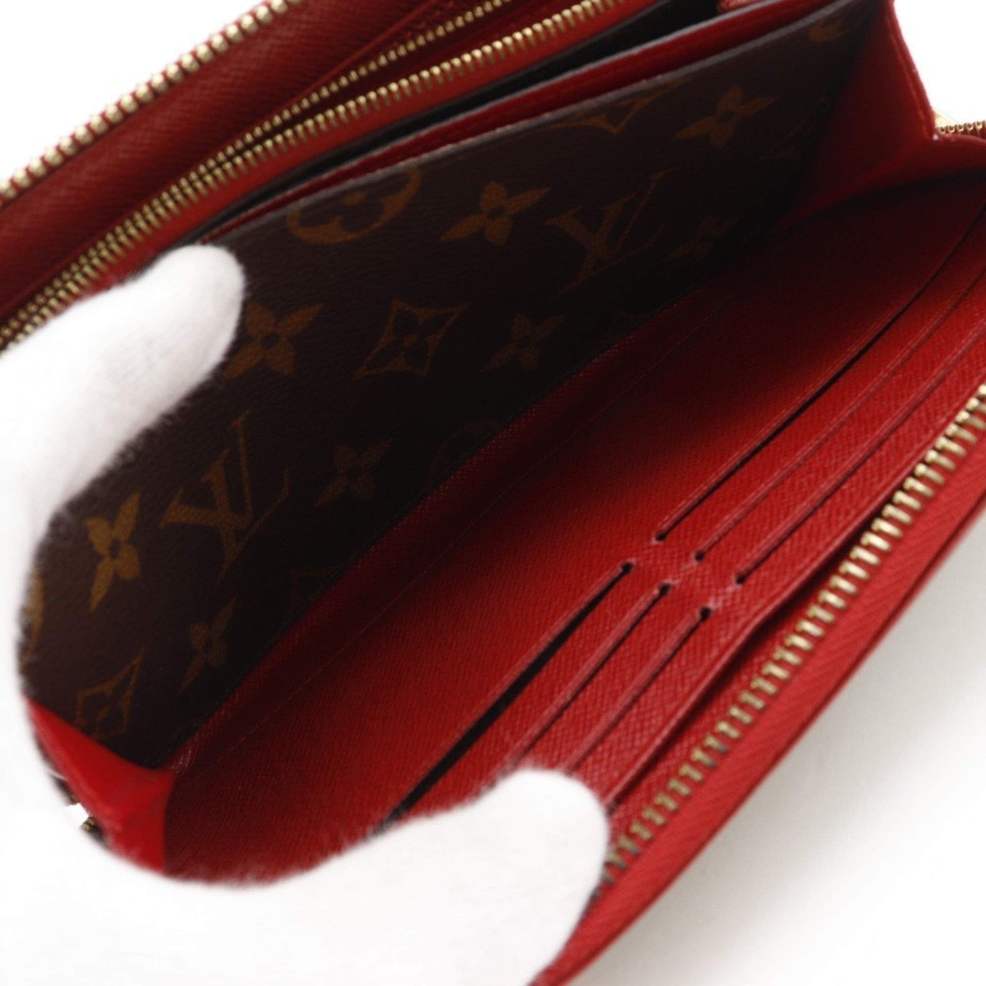 Louis Vuitton Louis Vuitton Zippy Wallet Retiro Long M61854 Monogram Canvas Cerise 2016 Brown/Red MI2176 Zipper Women's Size ONE SIZE - 11 Thumbnail