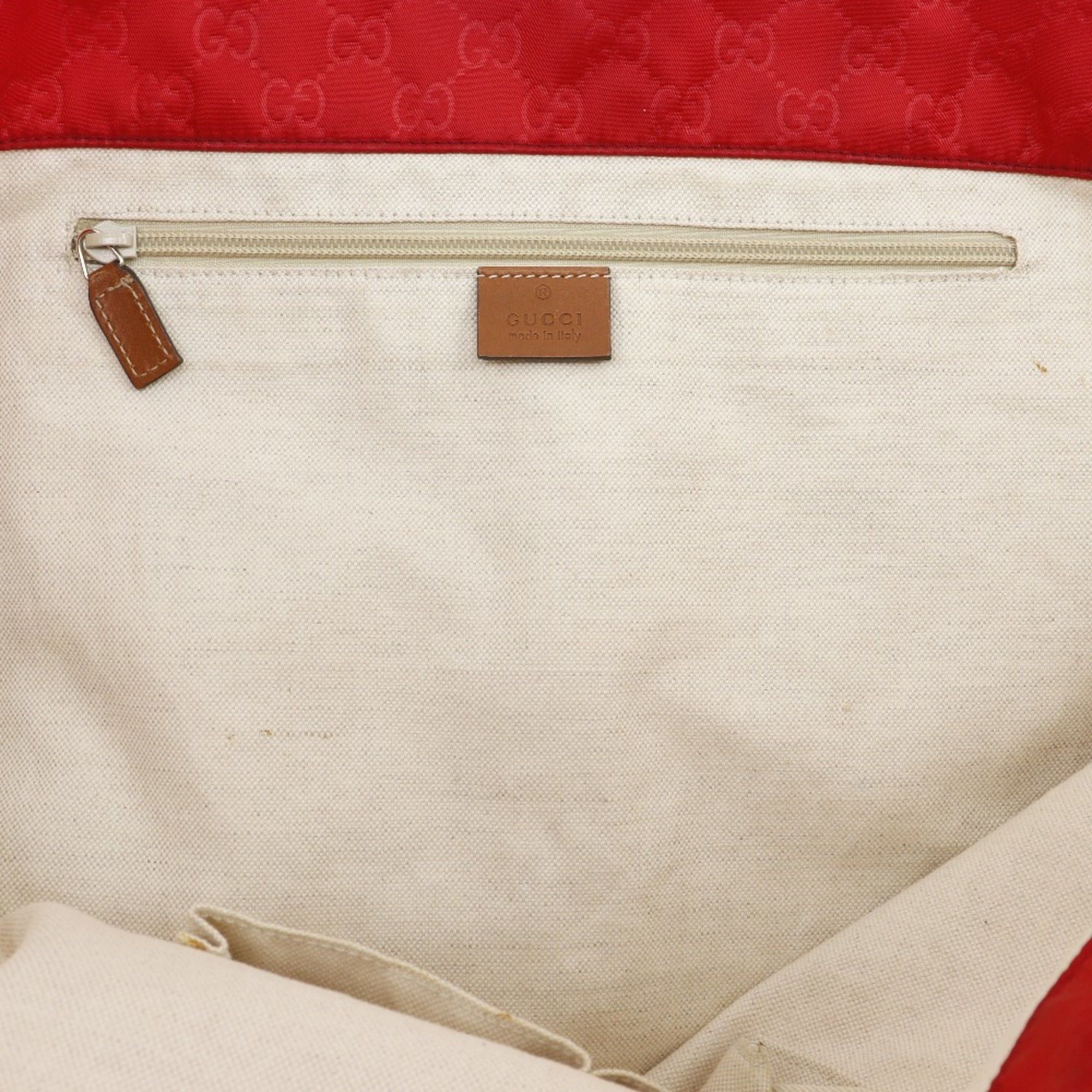Gucci Gucci Shima Nylon Handbag GG Boston Bag 286198 Red A4 Open Women's Size ONE SIZE - 14 Thumbnail