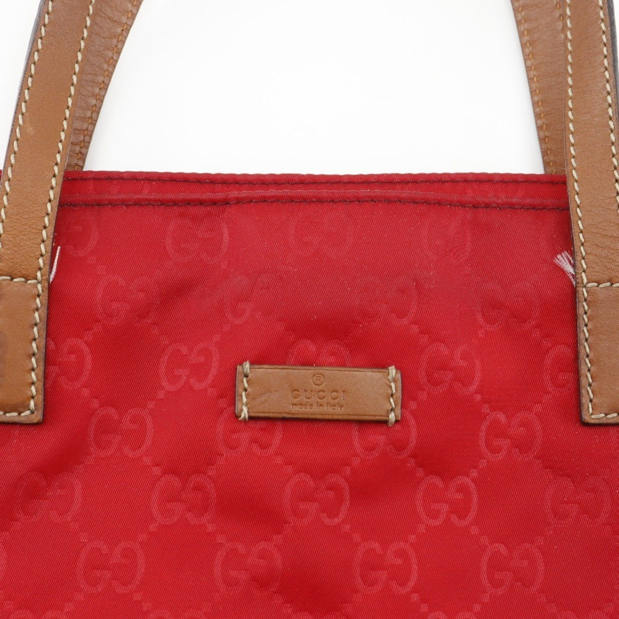 Gucci Gucci Shima Nylon Handbag GG Boston Bag 286198 Red A4 Open Women's Size ONE SIZE - 8 Thumbnail