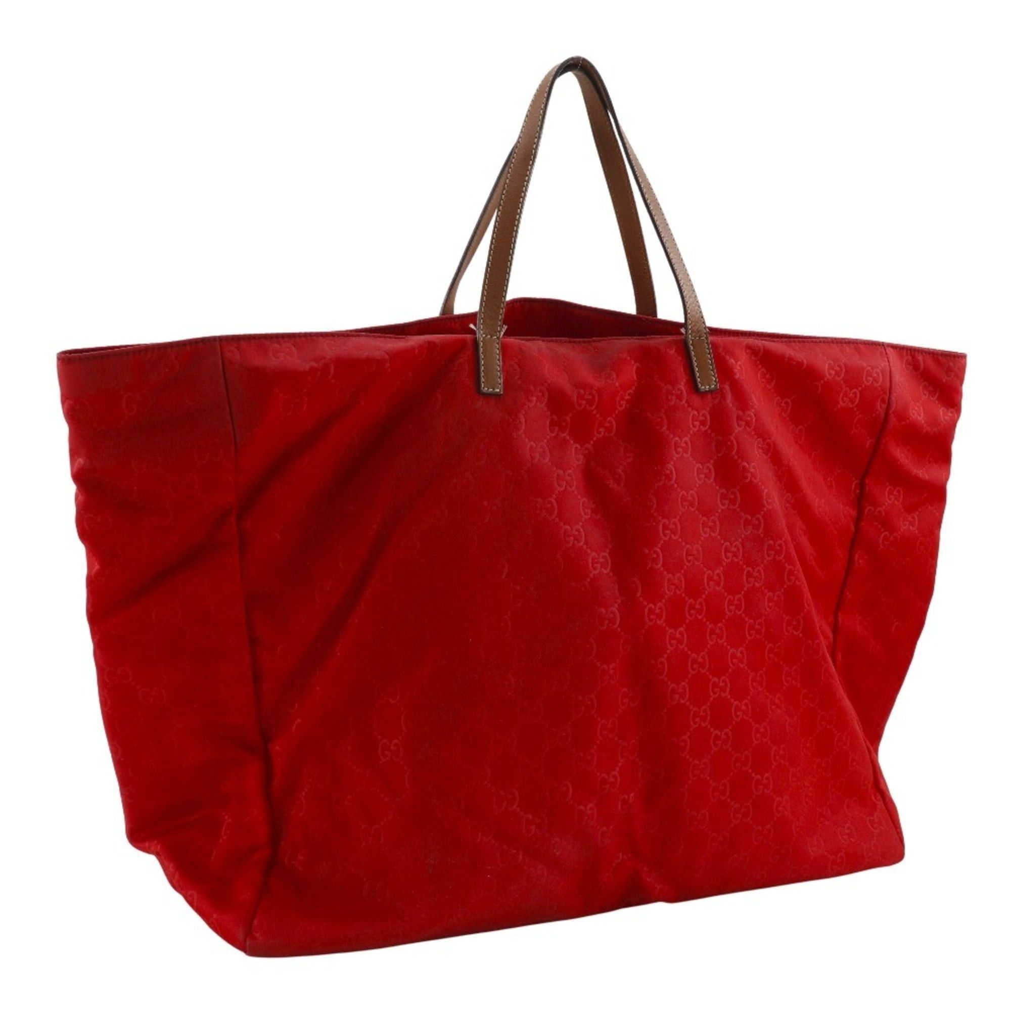 Gucci Gucci Shima Nylon Handbag GG Boston Bag 286198 Red A4 Open Women's Size ONE SIZE - 3 Thumbnail