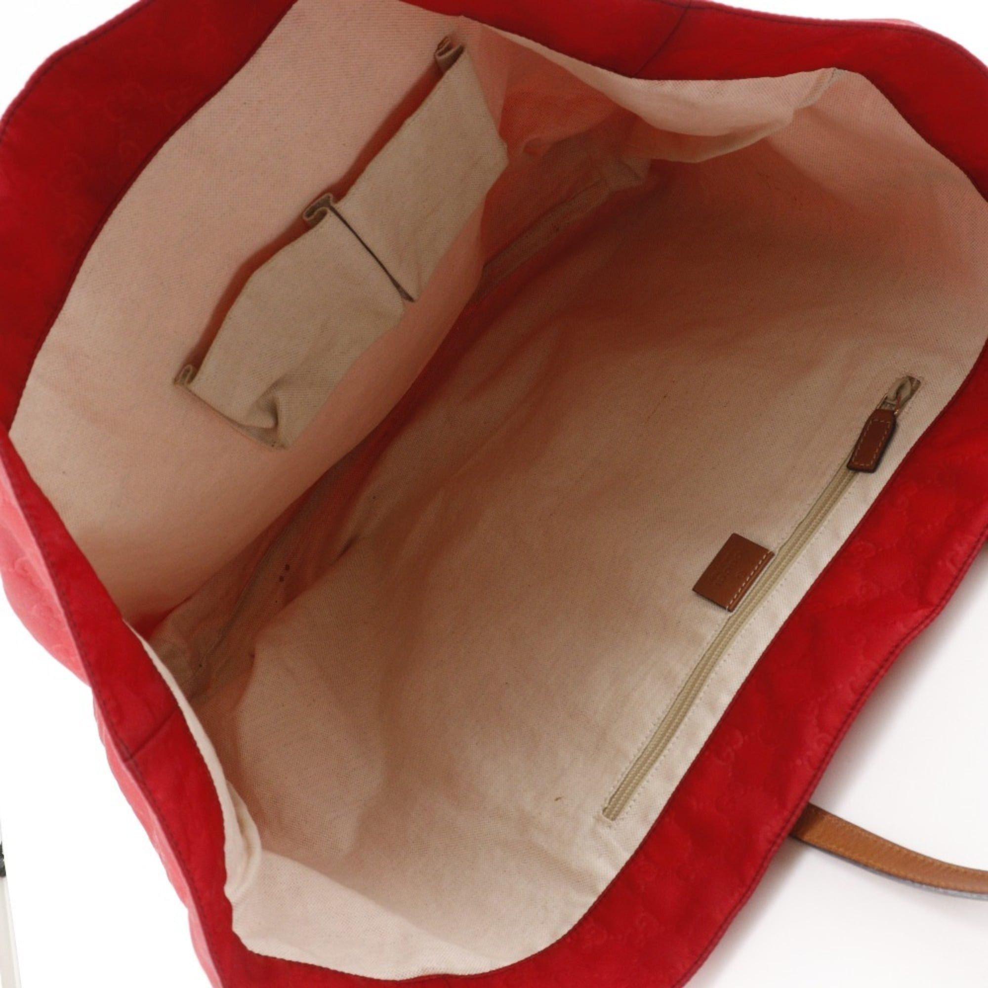 Gucci Gucci Shima Nylon Handbag GG Boston Bag 286198 Red A4 Open Women's Size ONE SIZE - 6 Thumbnail