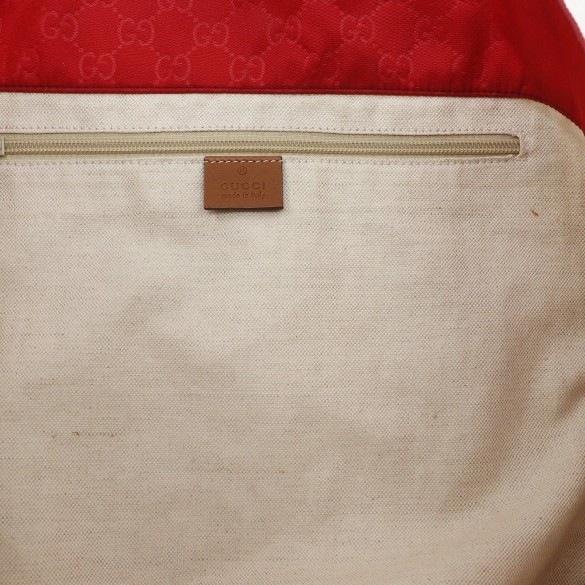 Gucci Gucci Shima Nylon Handbag GG Boston Bag 286198 Red A4 Open Women's Size ONE SIZE - 17 Thumbnail