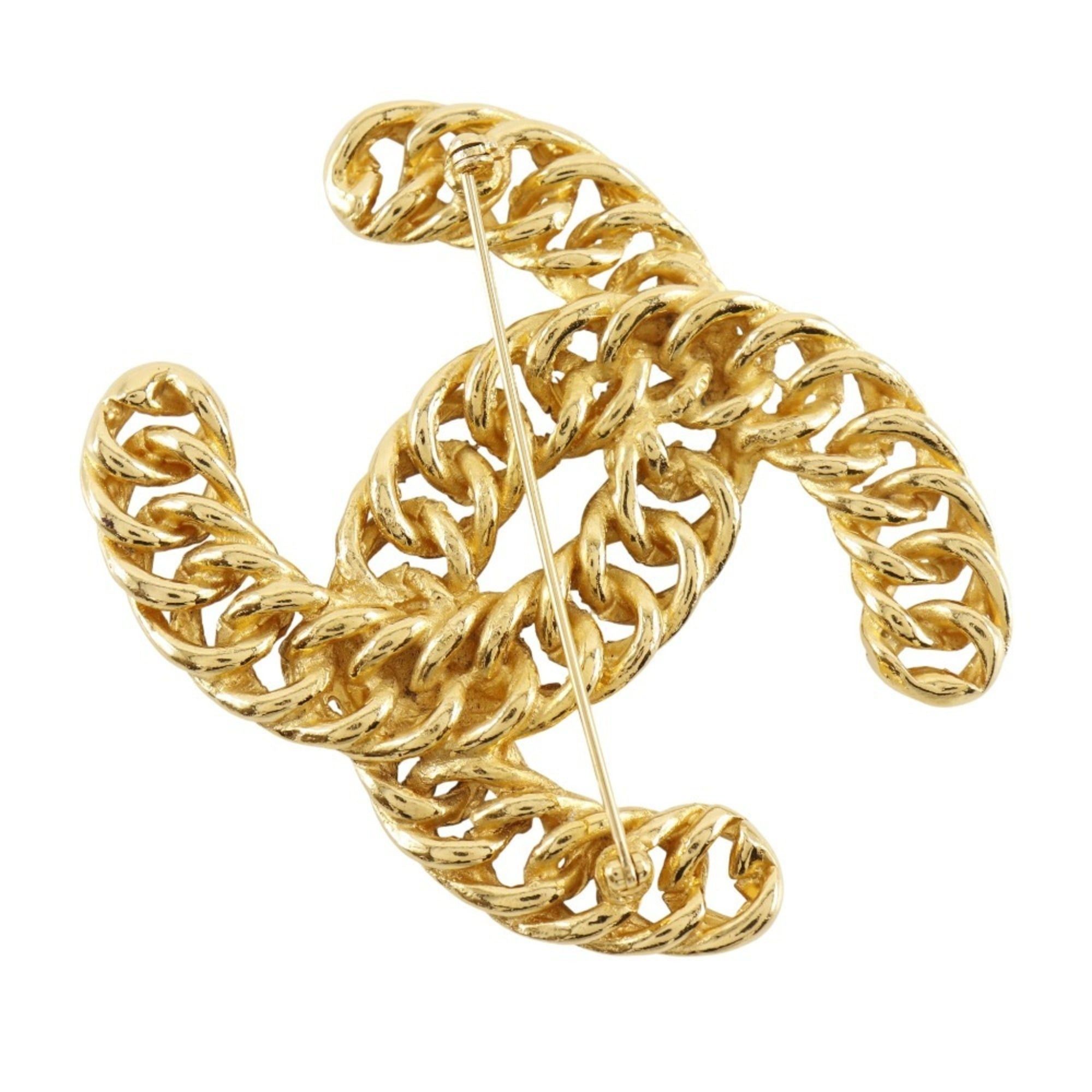 Chanel CHANEL Coco Mark Brooch Chain, Gold Plated, Approx. 37g, Women's Size ONE SIZE - 2 Thumbnail