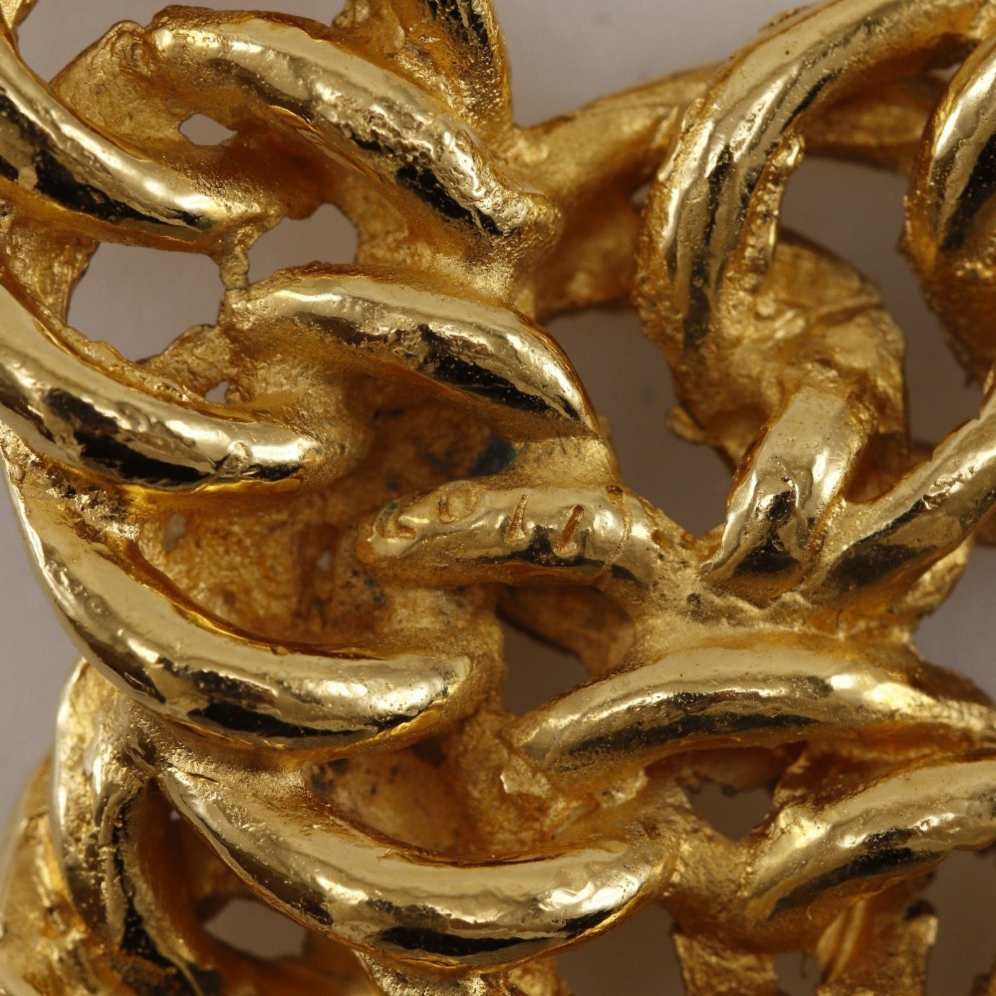 Chanel CHANEL Coco Mark Brooch Chain, Gold Plated, Approx. 37g, Women's Size ONE SIZE - 4 Thumbnail
