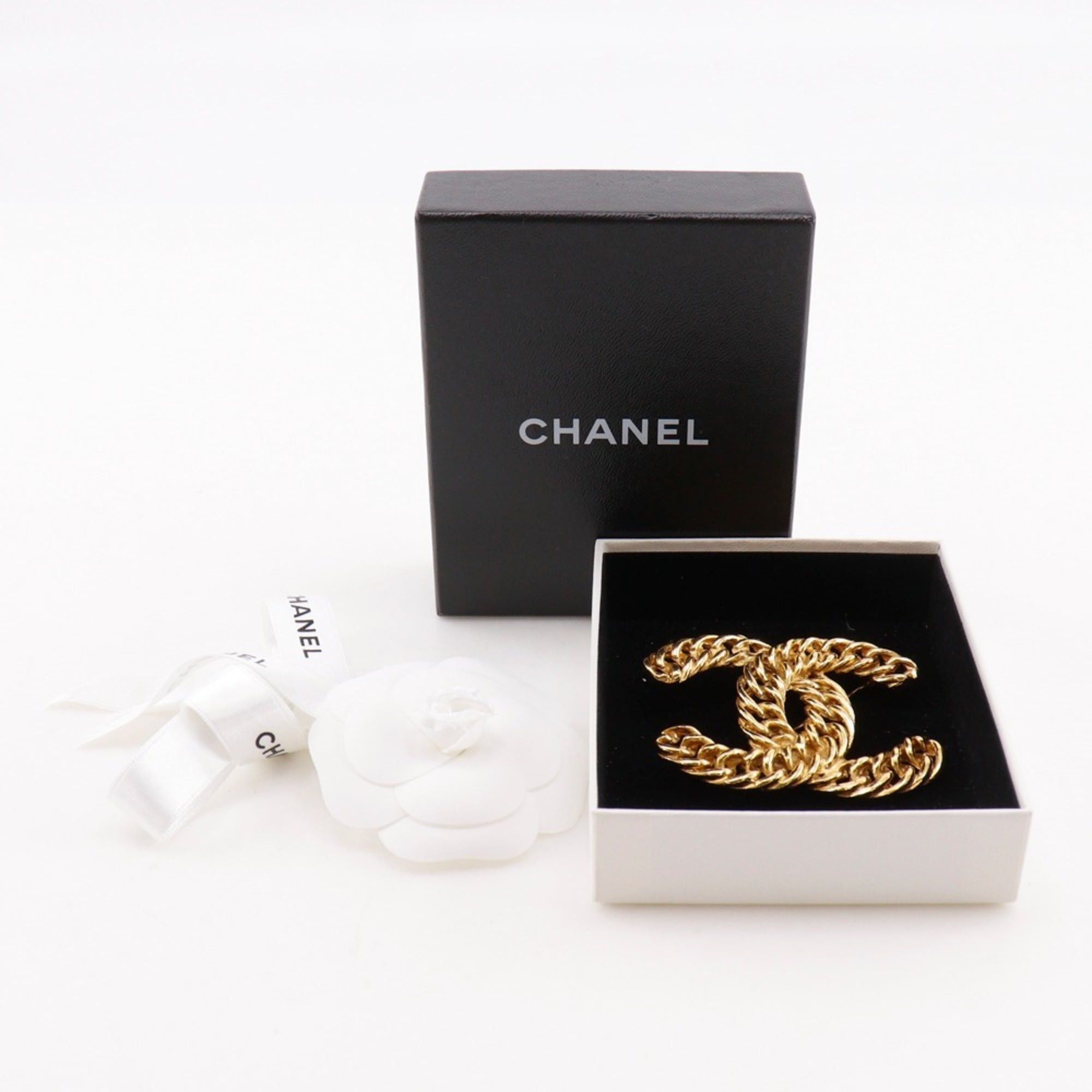 Chanel CHANEL Coco Mark Brooch Chain, Gold Plated, Approx. 37g, Women's Size ONE SIZE - 6 Thumbnail