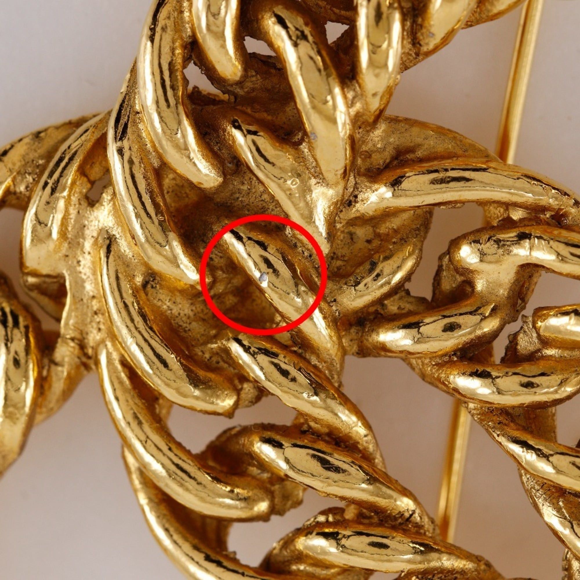Chanel CHANEL Coco Mark Brooch Chain, Gold Plated, Approx. 37g, Women's Size ONE SIZE - 5 Thumbnail