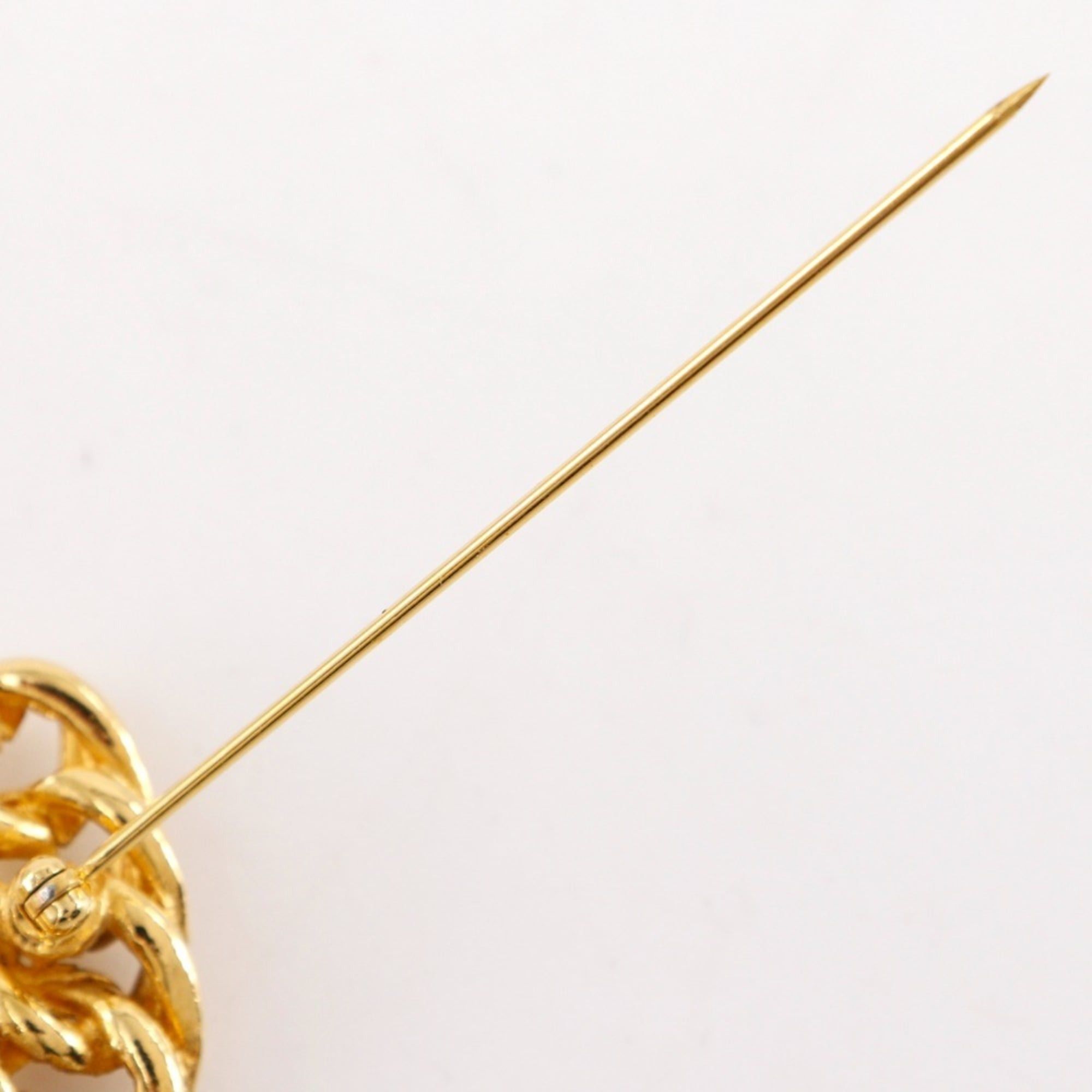 Chanel CHANEL Coco Mark Brooch Chain, Gold Plated, Approx. 37g, Women's Size ONE SIZE - 3 Thumbnail