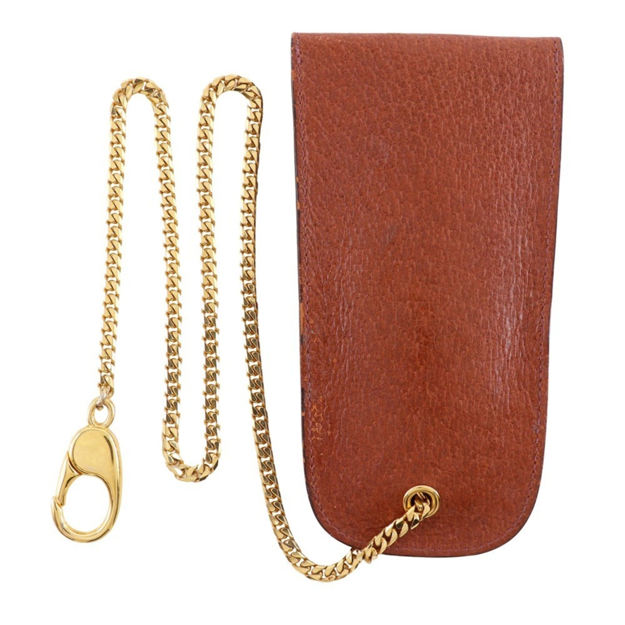 Gucci Gucci Old Key Case Leather Brown Unisex Size ONE SIZE - 2 Thumbnail