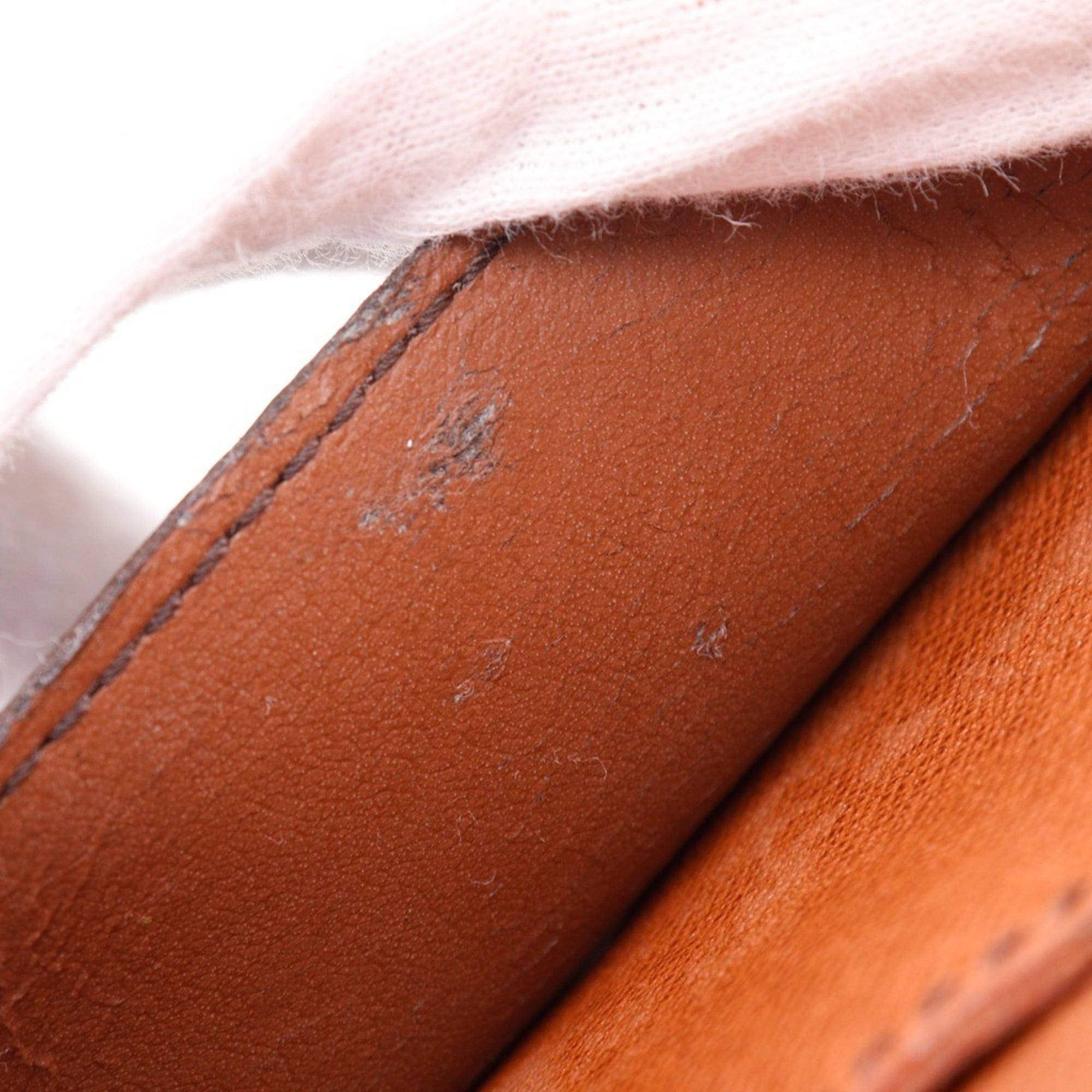 Louis Vuitton Louis Vuitton Double Mule Shoulder Bag Vintage 2-Way Clutch M51815 Monogram Canvas 1990 Brown VI0990 A5 Snap Button Unisex Size ONE SIZE - 10 Thumbnail