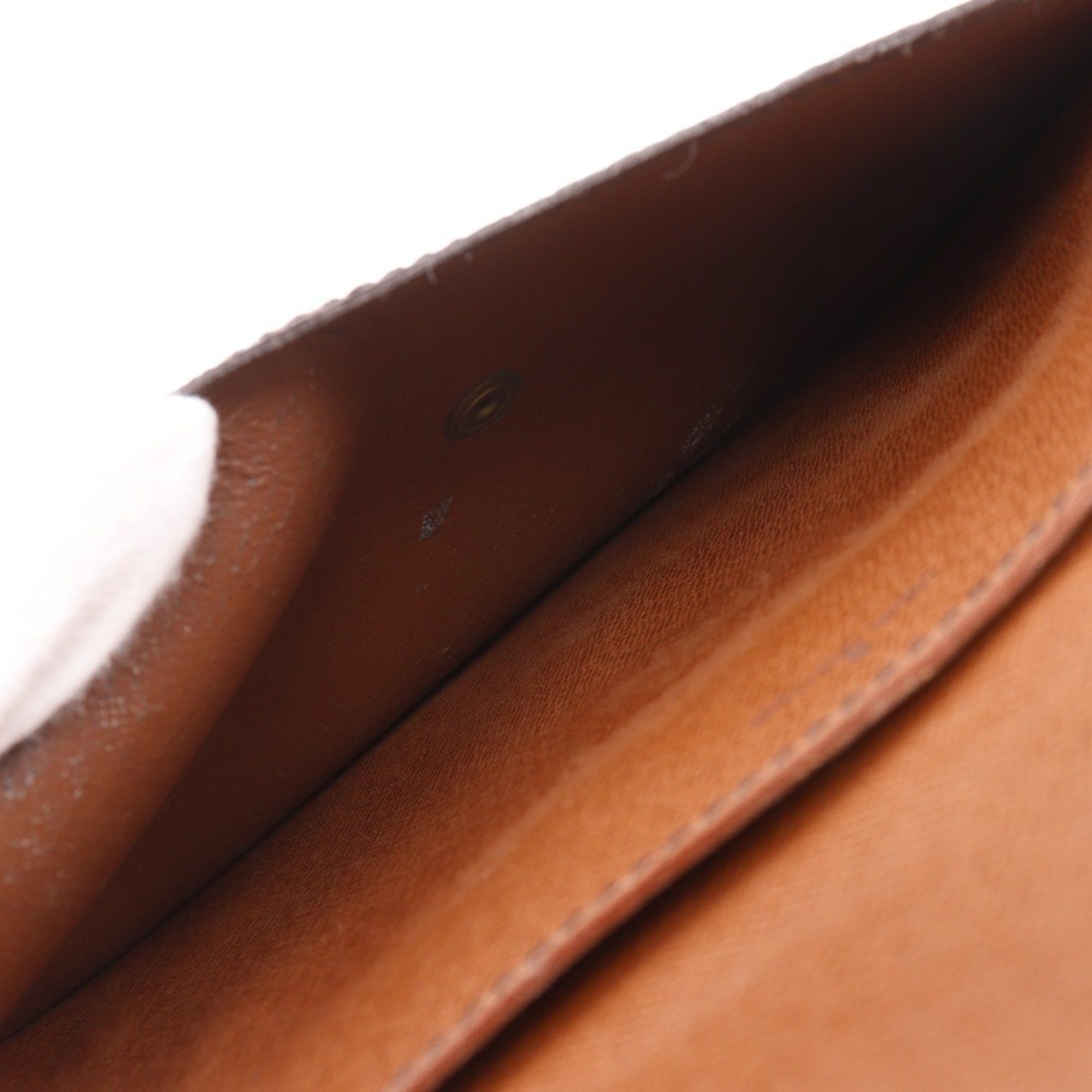 Louis Vuitton Louis Vuitton Double Mule Shoulder Bag Vintage 2-Way Clutch M51815 Monogram Canvas 1990 Brown VI0990 A5 Snap Button Unisex Size ONE SIZE - 6 Thumbnail