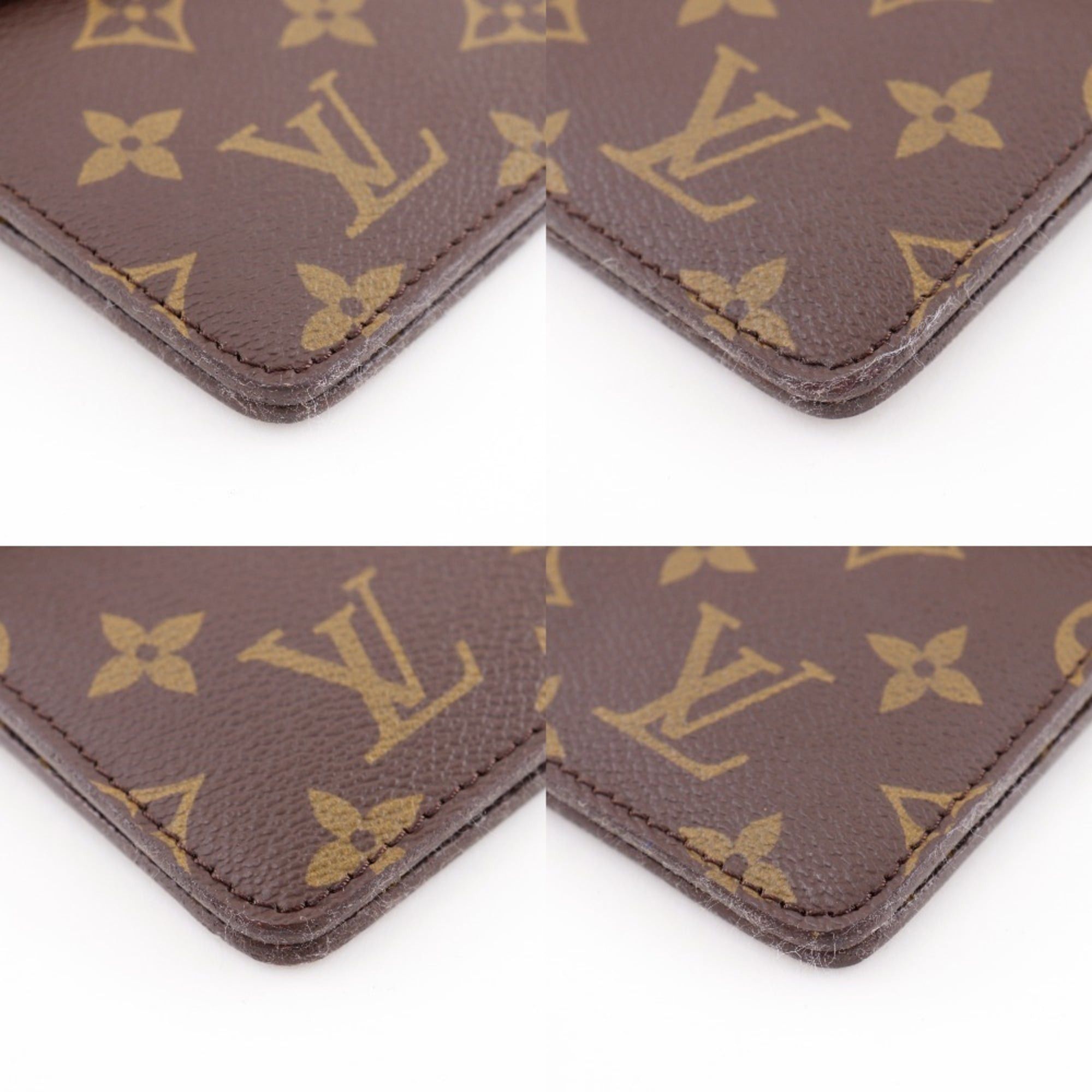 Louis Vuitton Louis Vuitton Double Mule Shoulder Bag Vintage 2-Way Clutch M51815 Monogram Canvas 1990 Brown VI0990 A5 Snap Button Unisex Size ONE SIZE - 4 Thumbnail