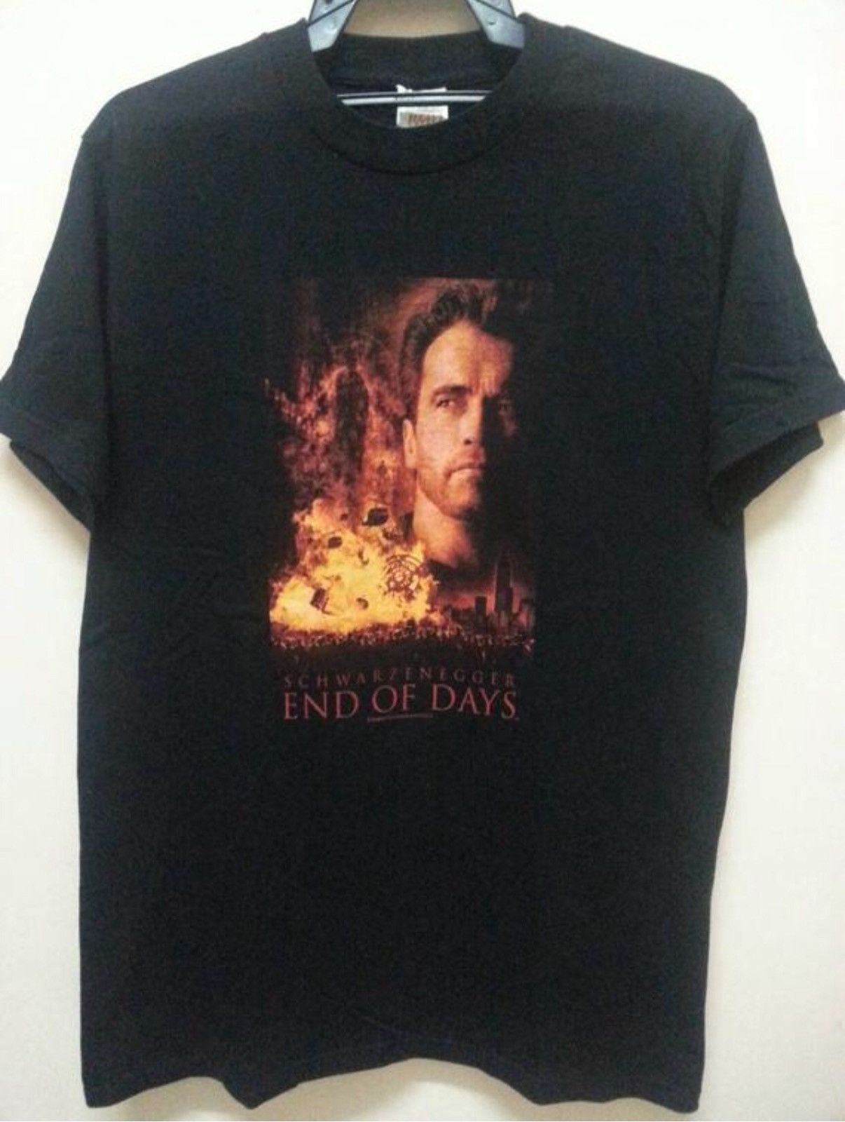 Vintage 90s End Of The Fays Arnold Schwarzenegger Movie Promo T Shirt