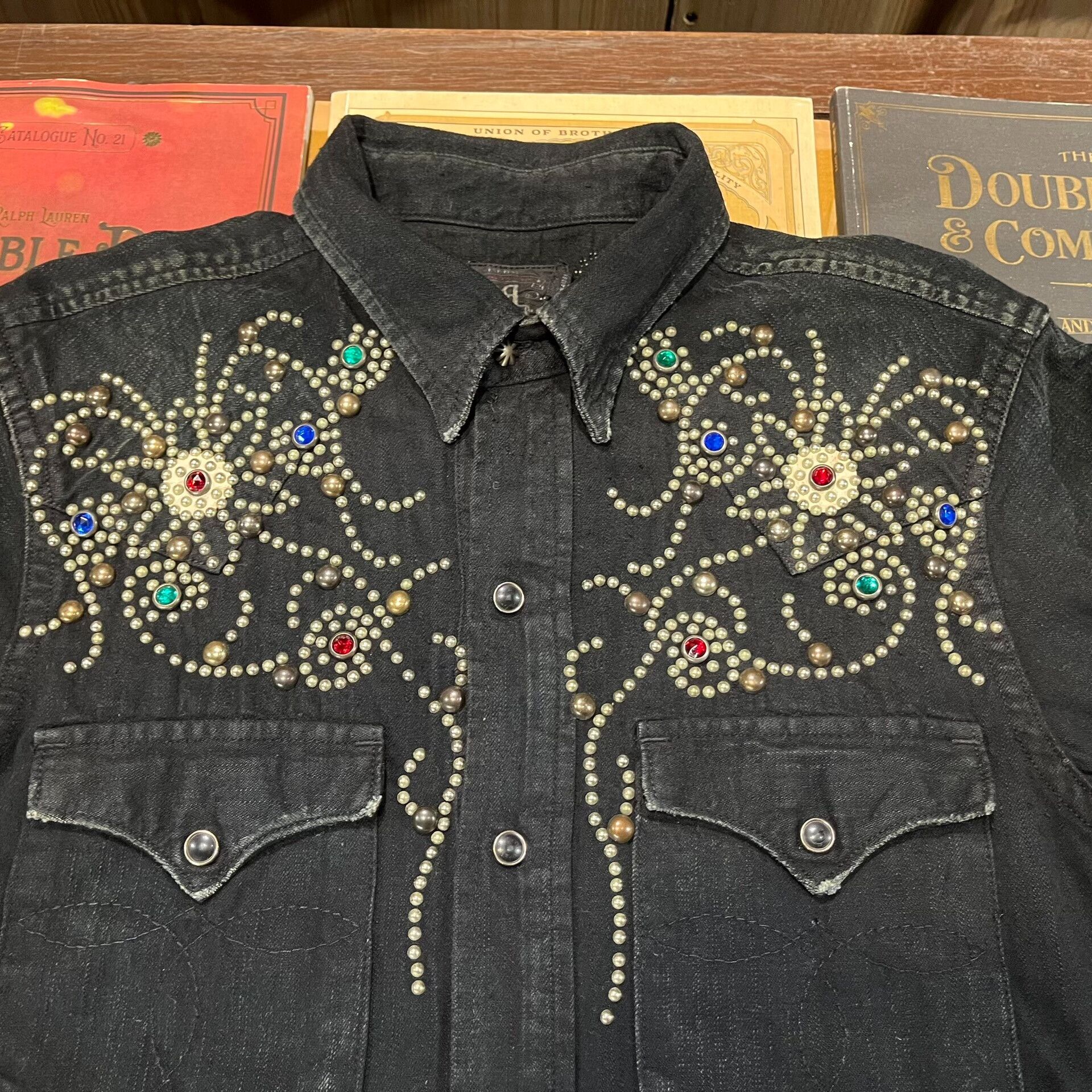 RRL Ralph Lauren limited studded gem western shirt Size US M / EU 48-50 / 2 - 4 Thumbnail