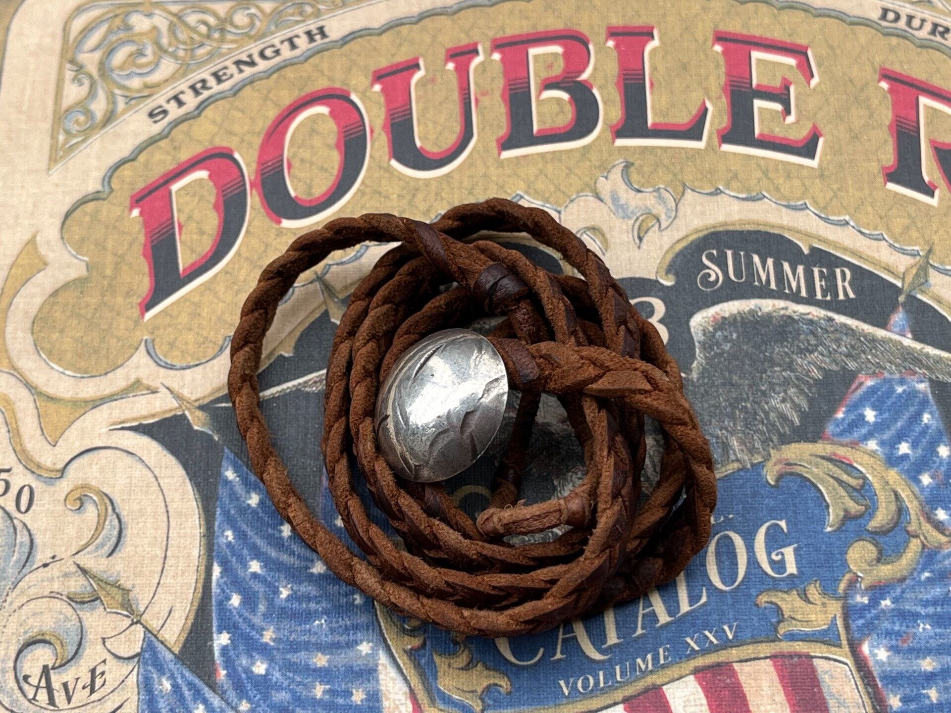 RRL Ralph Lauren rrl silver buckle leather bracelet necklace Size ONE SIZE - 5 Thumbnail