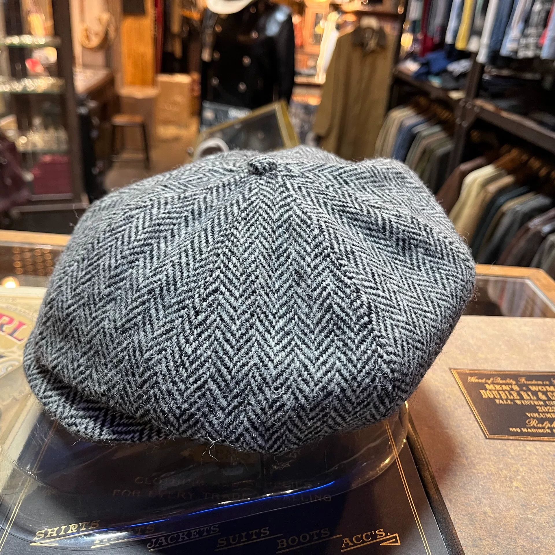 RRL Ralph Lauren harris tweed wool eight-panel cap Size ONE SIZE - 3 Thumbnail