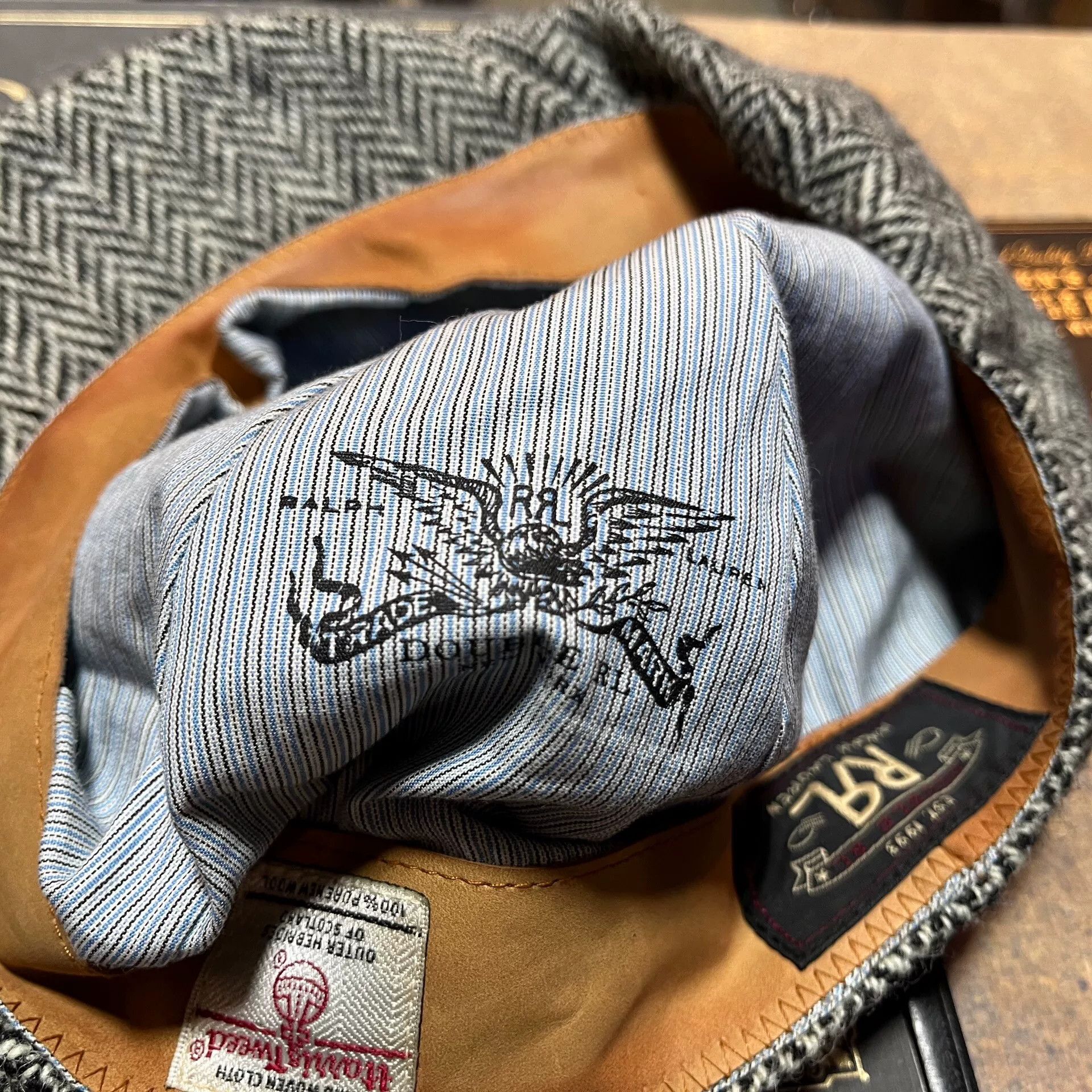 RRL Ralph Lauren harris tweed wool eight-panel cap Size ONE SIZE - 8 Thumbnail