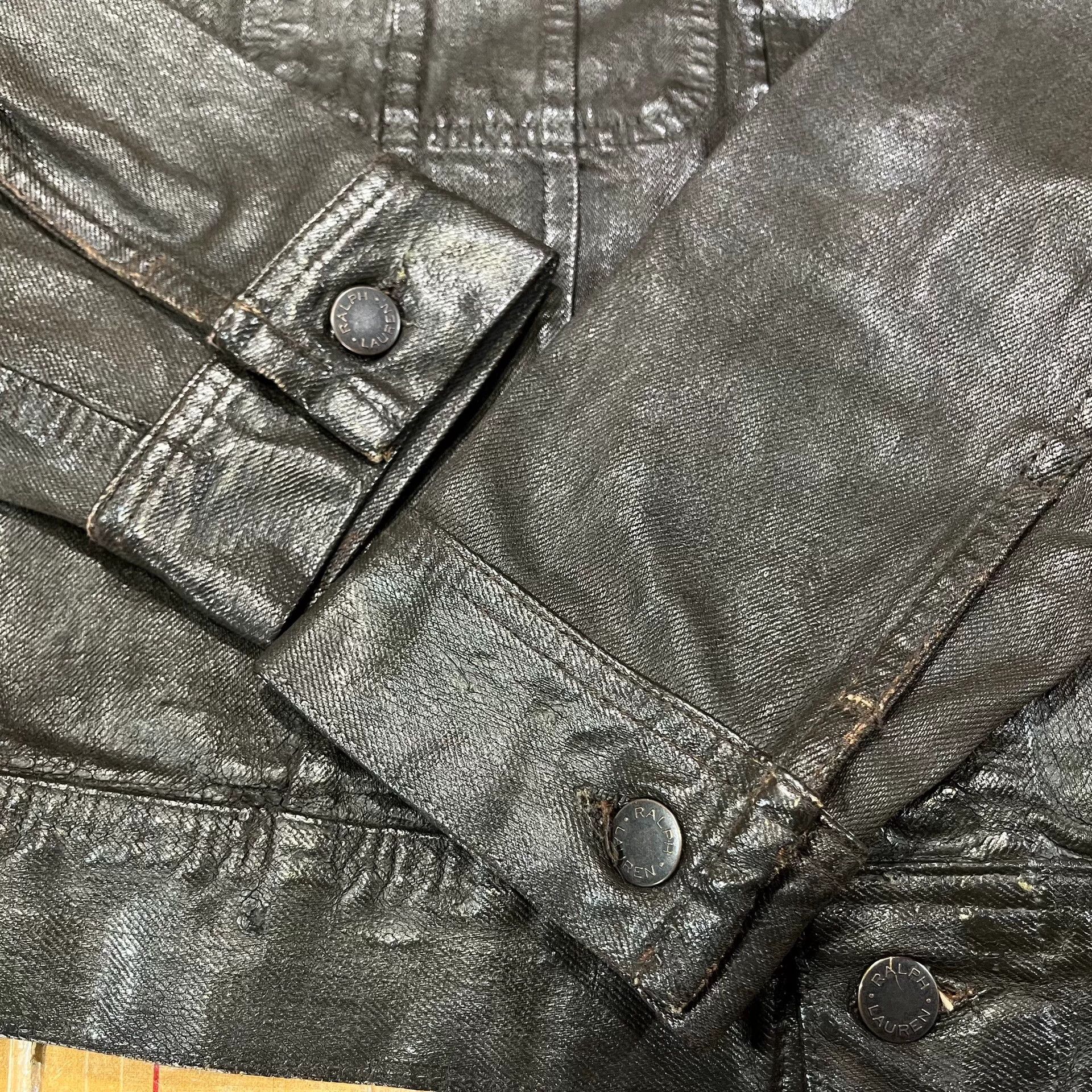 RRL Ralph Lauren black leather double rl jacket Size US M / EU 48-50 / 2 - 5 Thumbnail