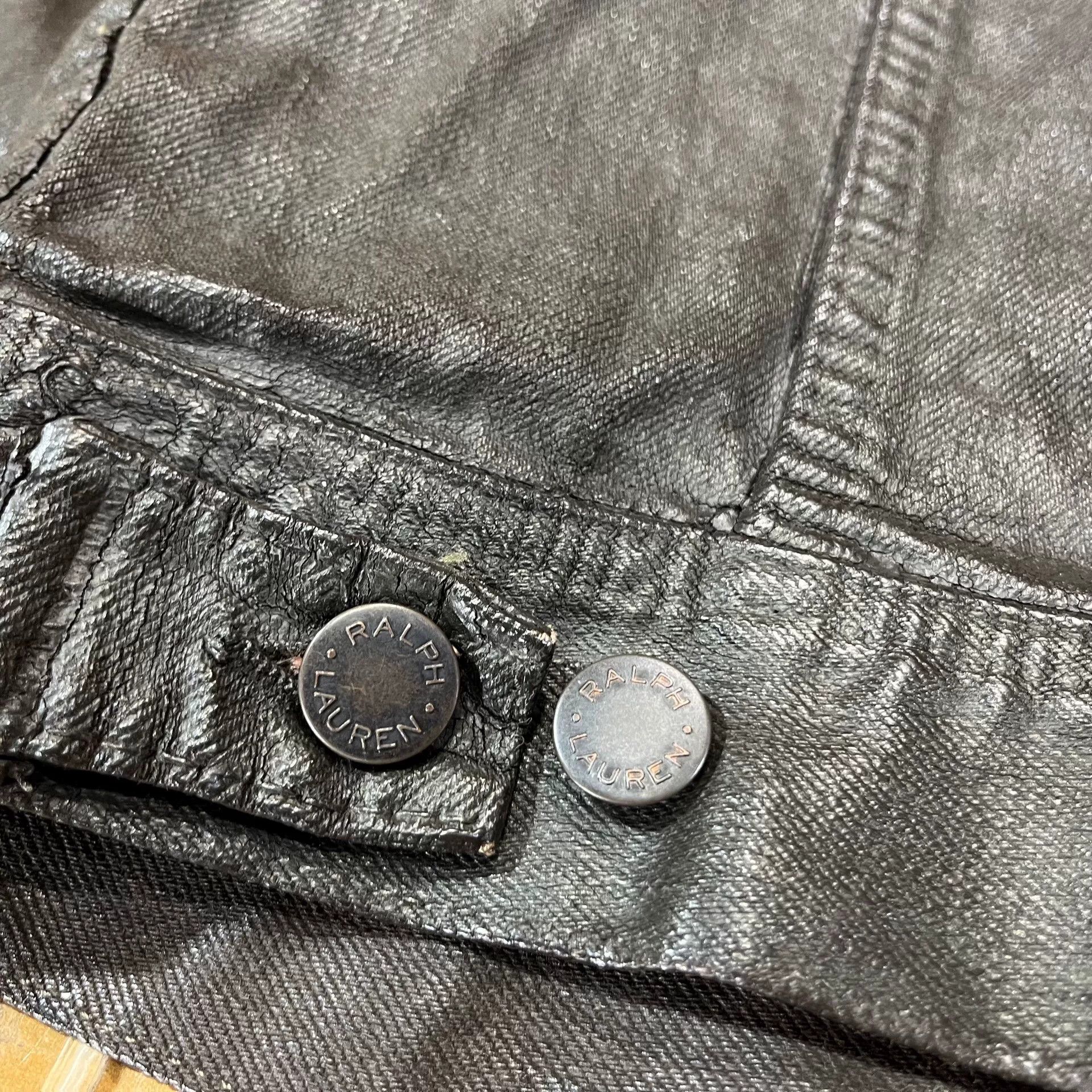 RRL Ralph Lauren black leather double rl jacket Size US M / EU 48-50 / 2 - 7 Thumbnail
