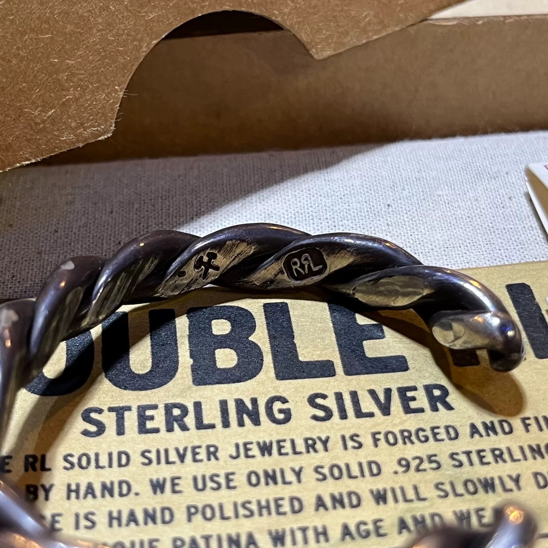 RRL Ralph Lauren limited edition silver braided bracelet Size ONE SIZE - 2 Thumbnail