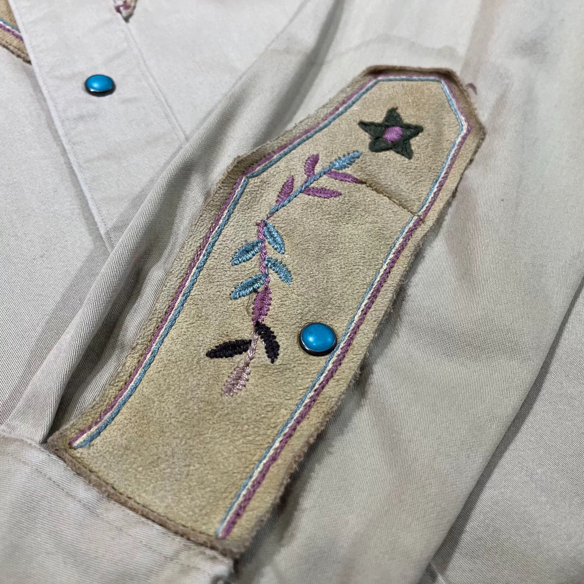 RRL Ralph Lauren embroidered tan shirt by Ralph Lauren Size US XS / EU 42 / 0 - 9 Thumbnail
