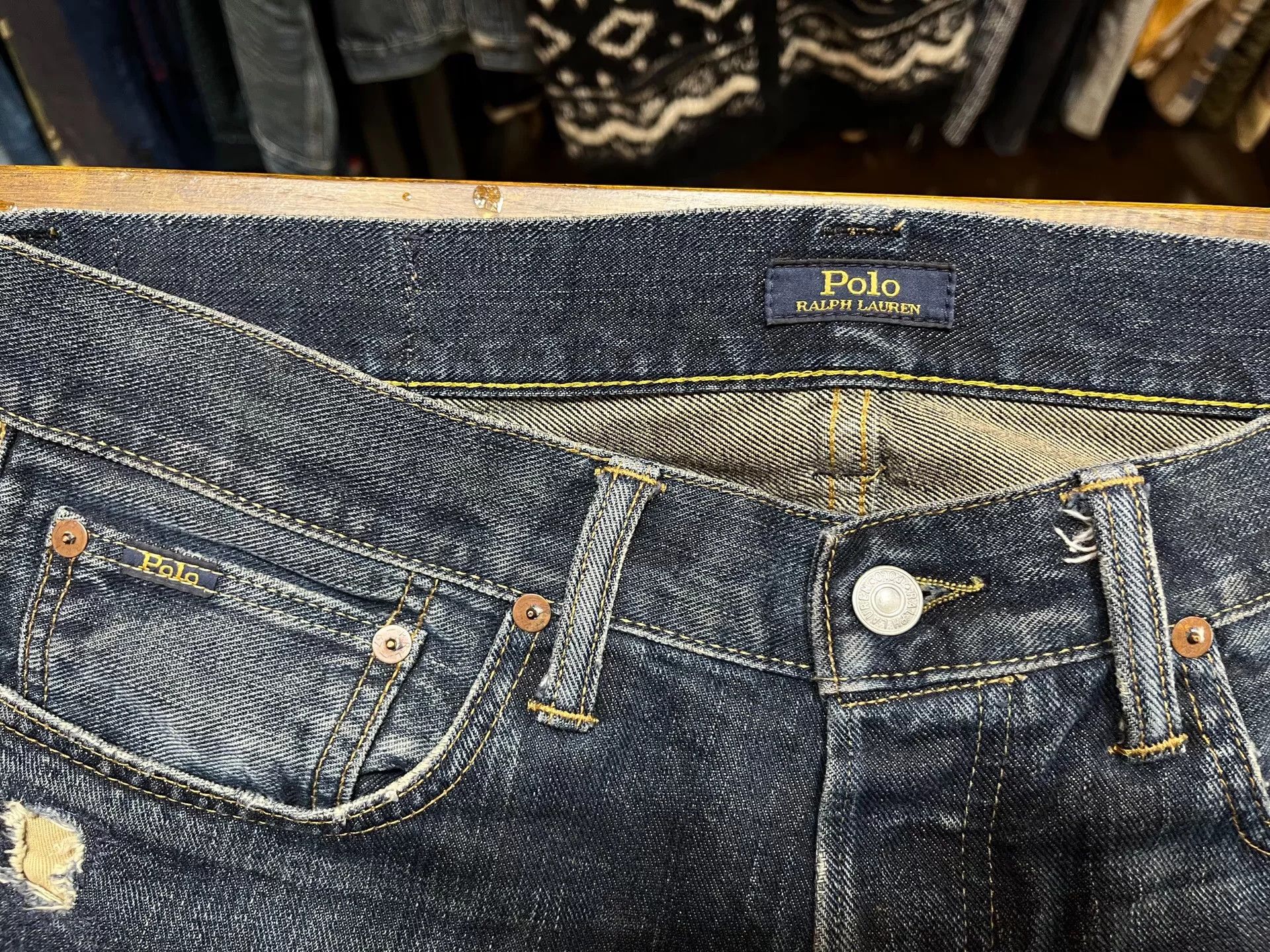 RRL Ralph Lauren rrl patchwork distressed denim jeans Size US 32 / EU 48 - 3 Thumbnail