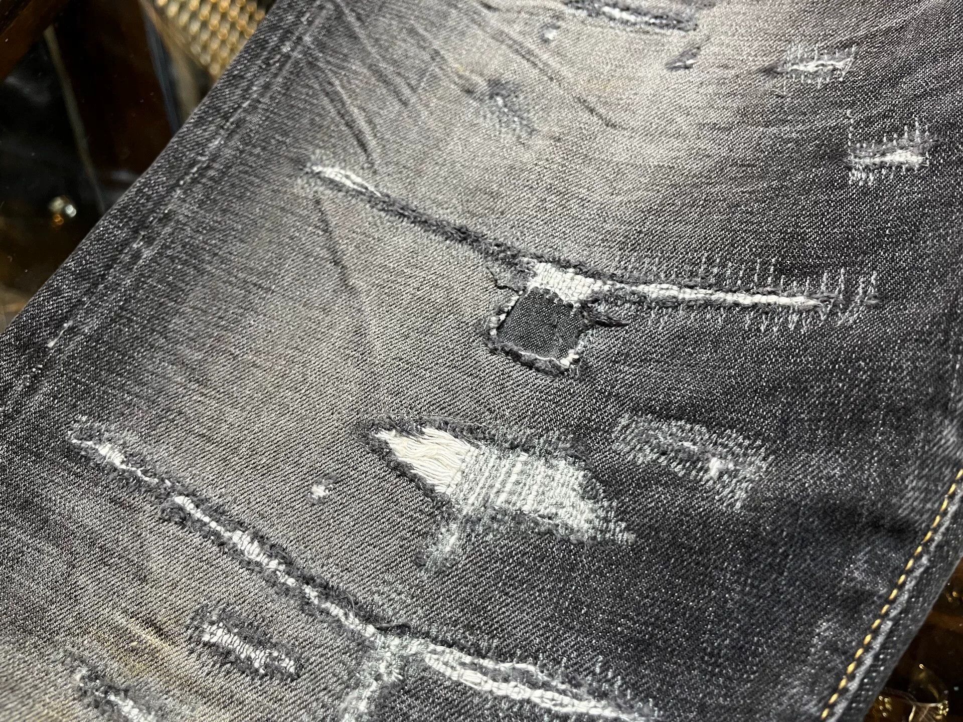RRL Ralph Lauren distressed rrl denim jeans in gray Size US 31 - 9 Thumbnail