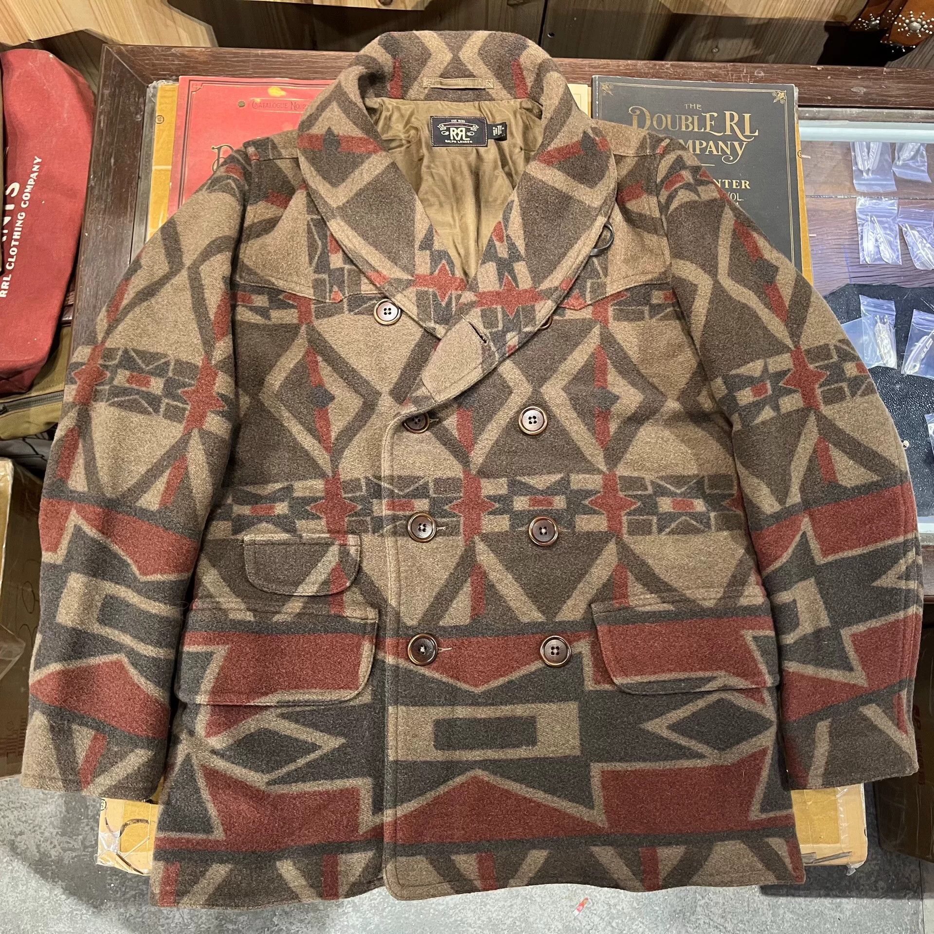 RRL Ralph Lauren rrl anniversary indian blanket wool coat Size US M / EU 48-50 / 2 - 2 Thumbnail