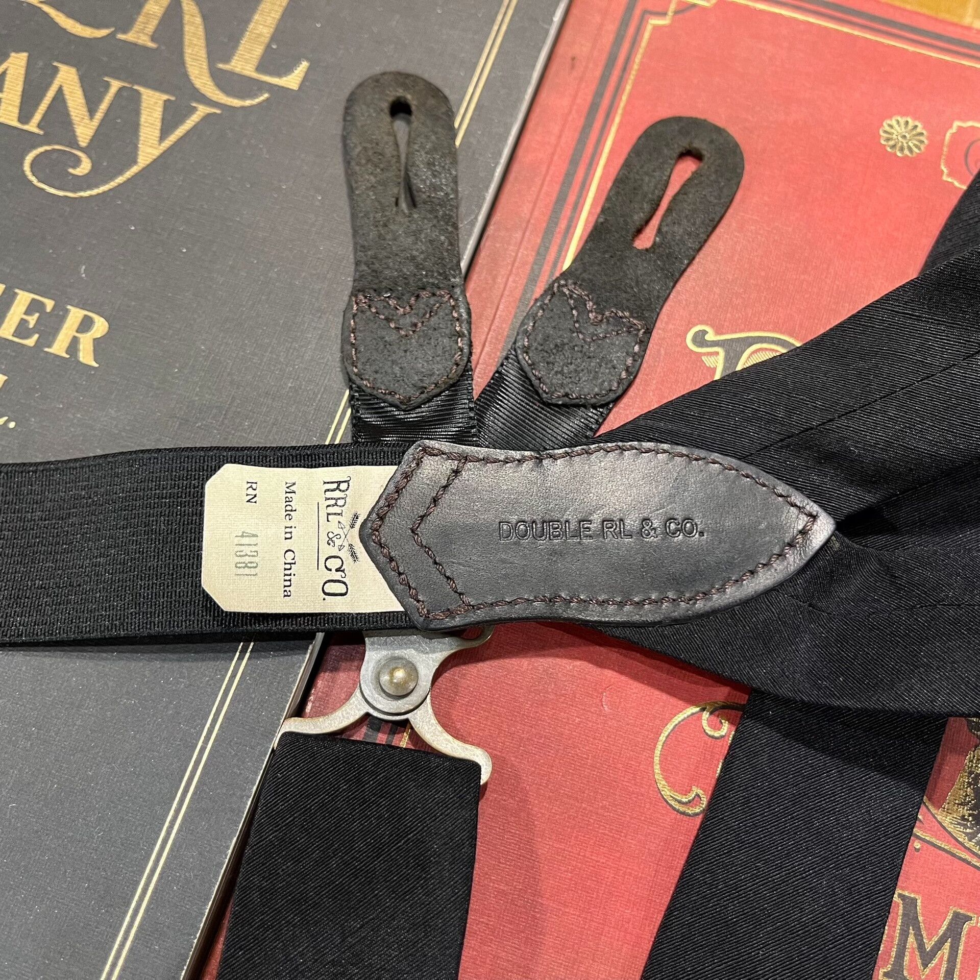 RRL Ralph Lauren black double rl suspender straps Size ONE SIZE - 7 Thumbnail