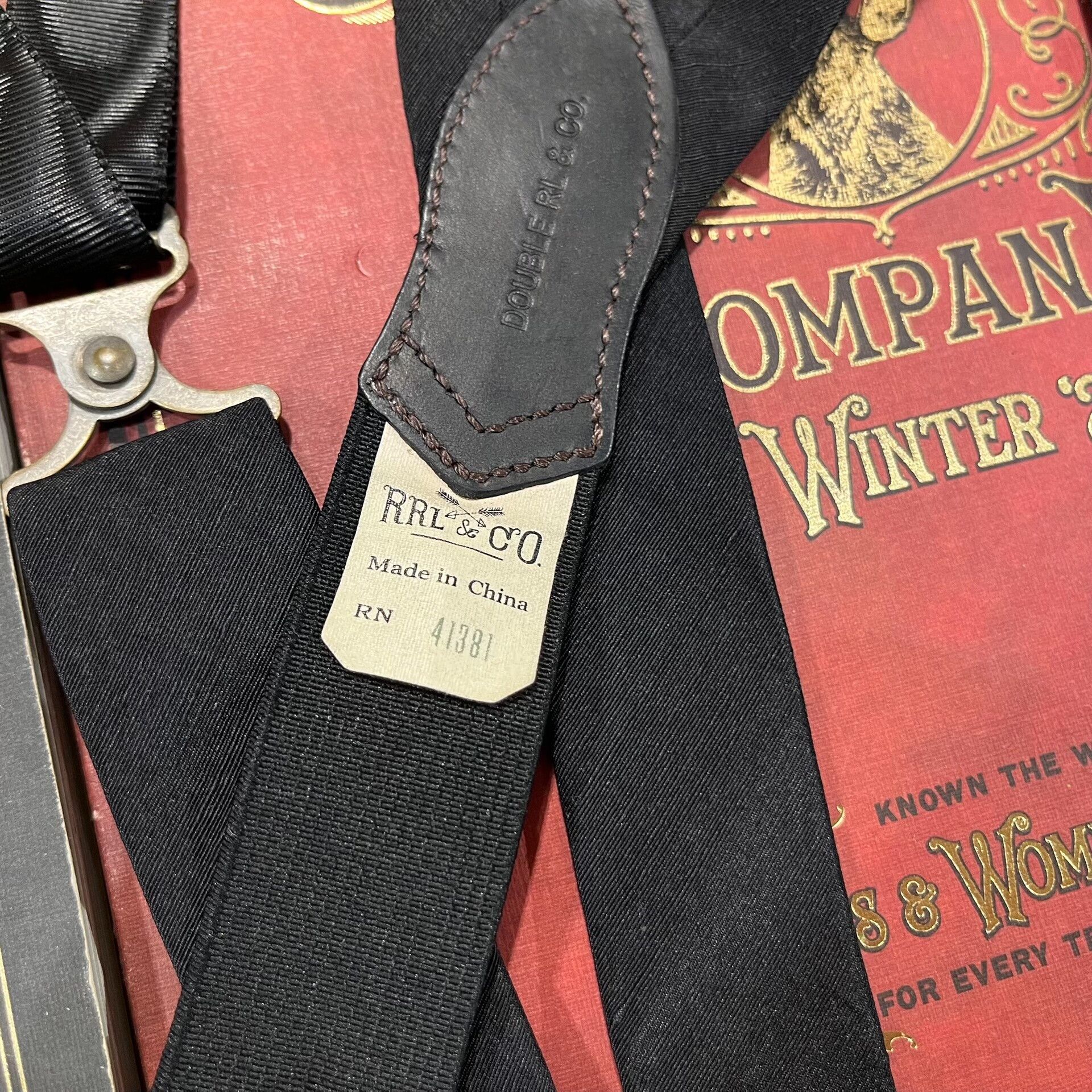 RRL Ralph Lauren black double rl suspender straps Size ONE SIZE - 4 Thumbnail
