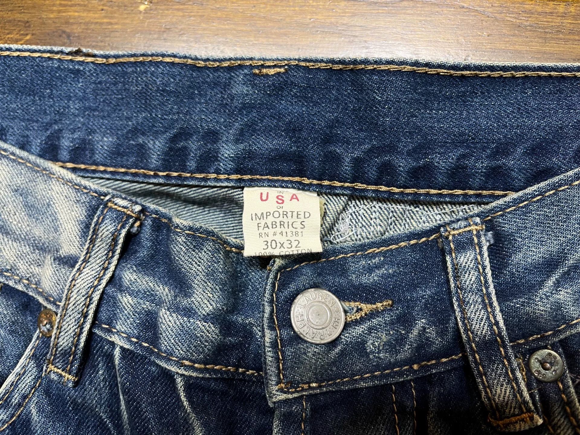 RRL Ralph Lauren distressed double RL jeans by Ralph Lauren Size US 30 / EU 46 - 3 Thumbnail