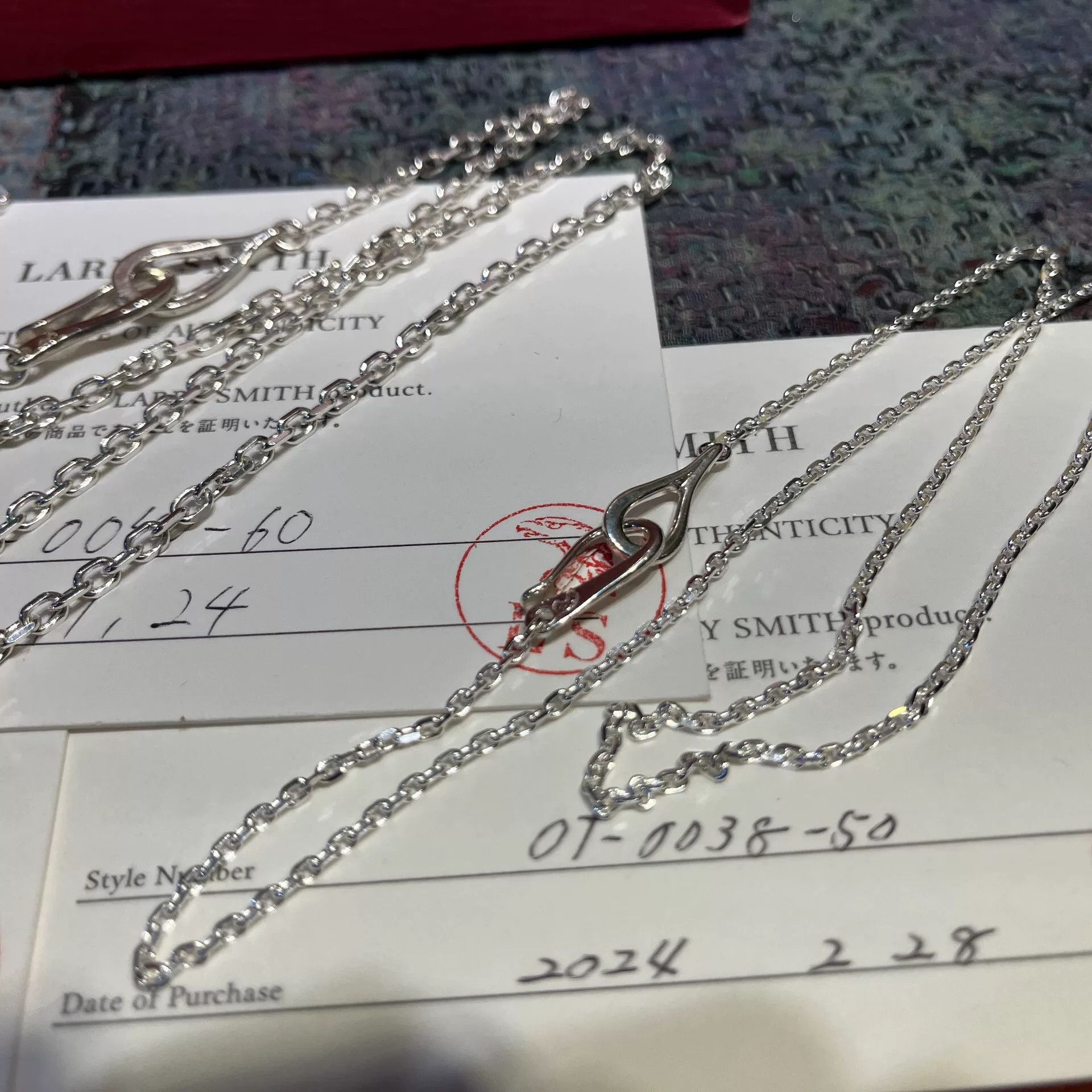 Larry Smith larry smith silver chain with authenticity card Size ONE SIZE - 4 Thumbnail