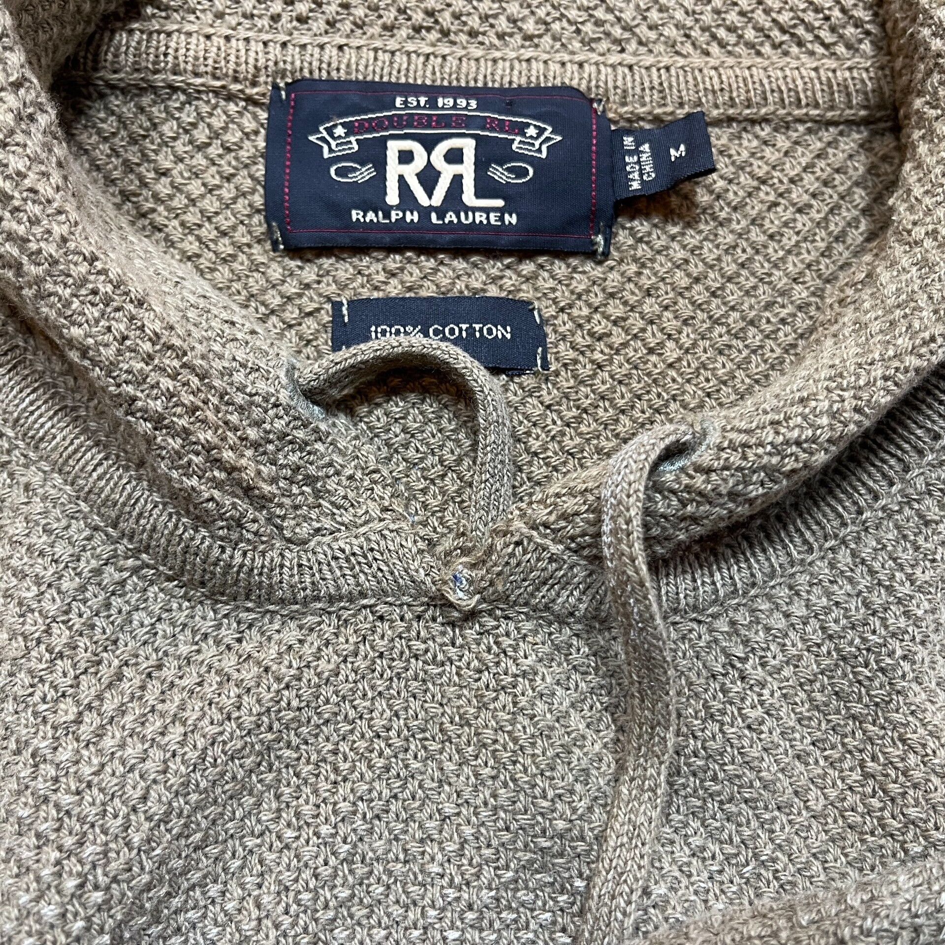 RRL Ralph Lauren rrl double rl hooded sweatshirt beige Size US M / EU 48-50 / 2 - 4 Thumbnail