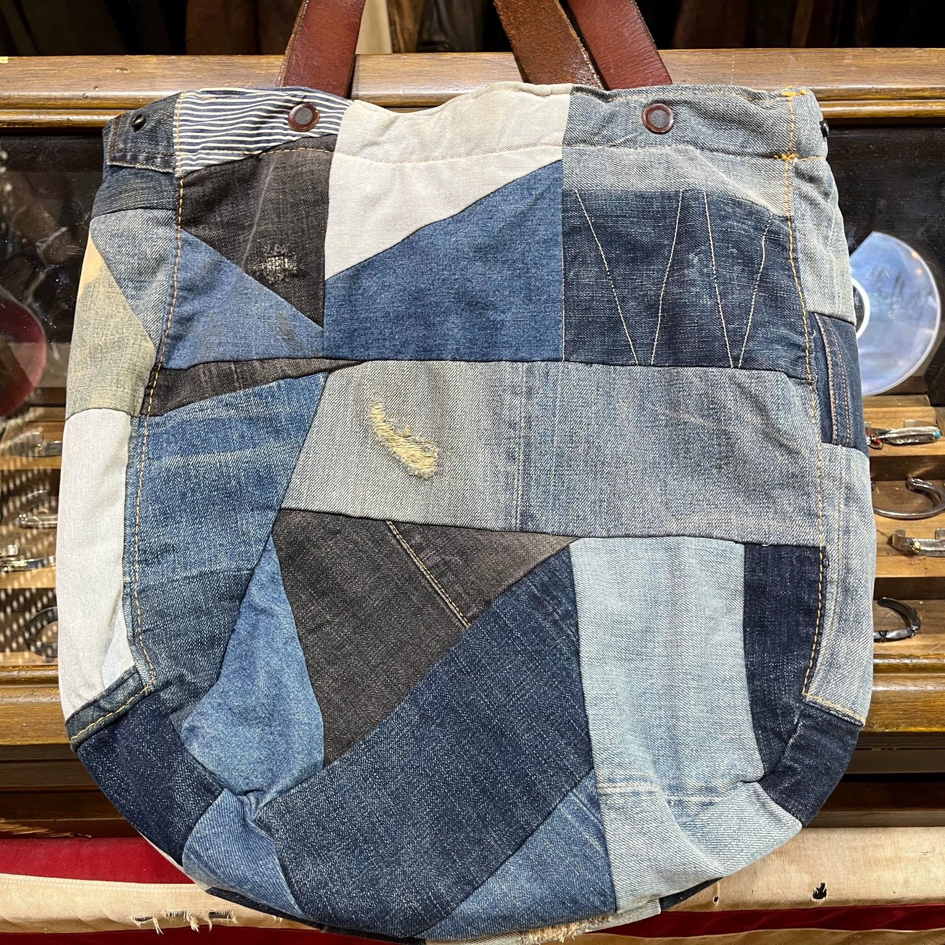 RRL Ralph Lauren patchwork denim tote shoulder bag Size ONE SIZE - 2 Thumbnail