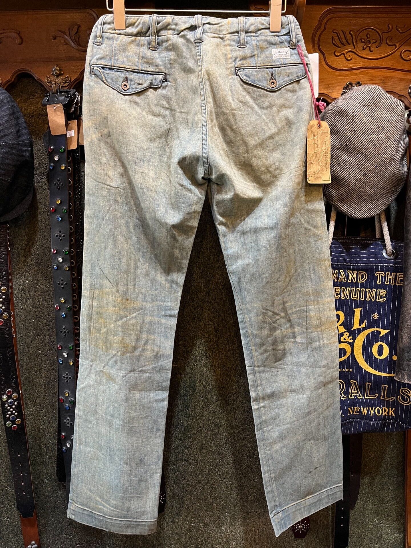 RRL Ralph Lauren limited edition officer denim chino pants Size US 30 / EU 46 - 2 Thumbnail