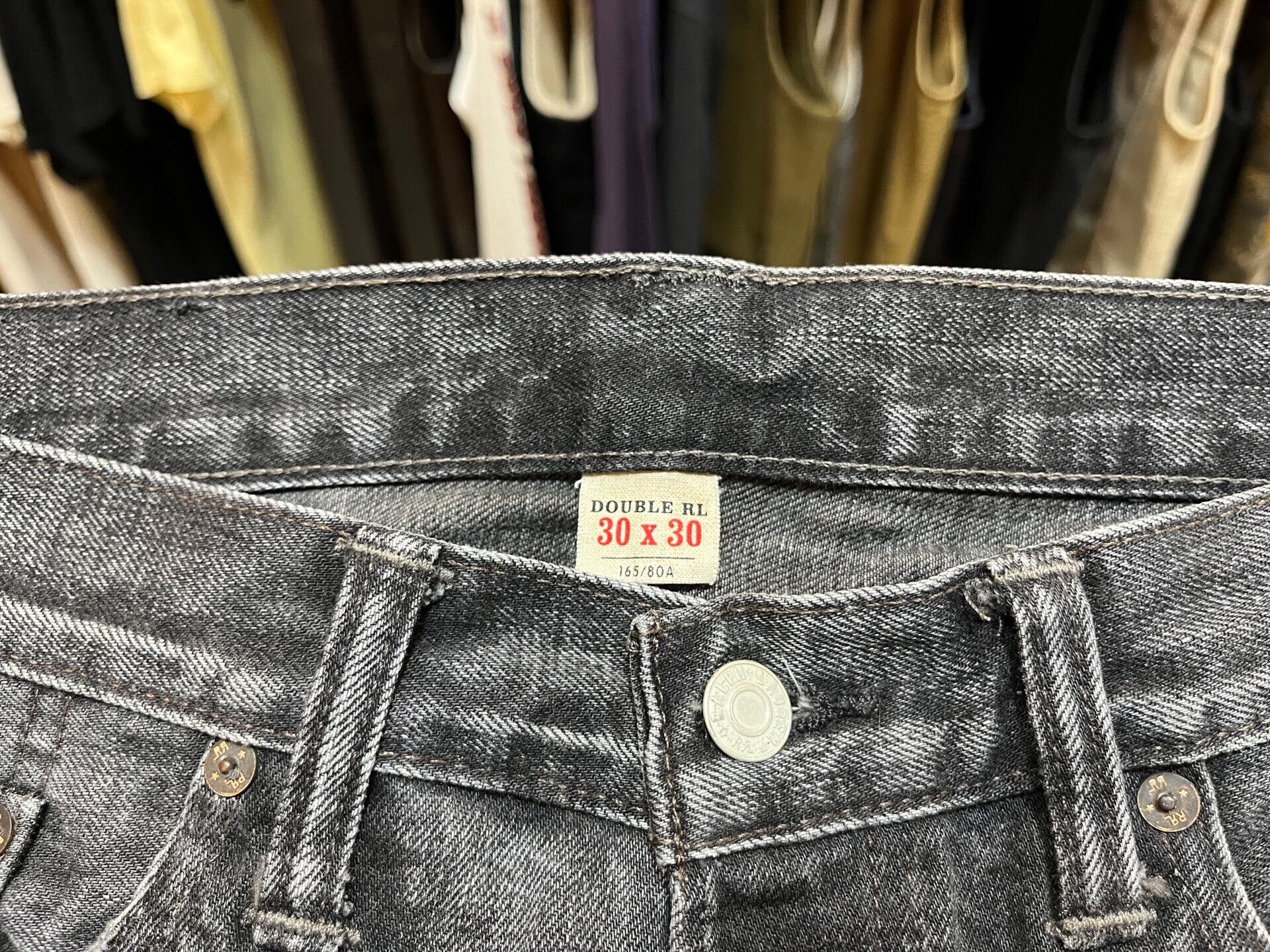 RRL Ralph Lauren double rl black denim jeans 30x30 Size US 30 / EU 46 - 3 Thumbnail