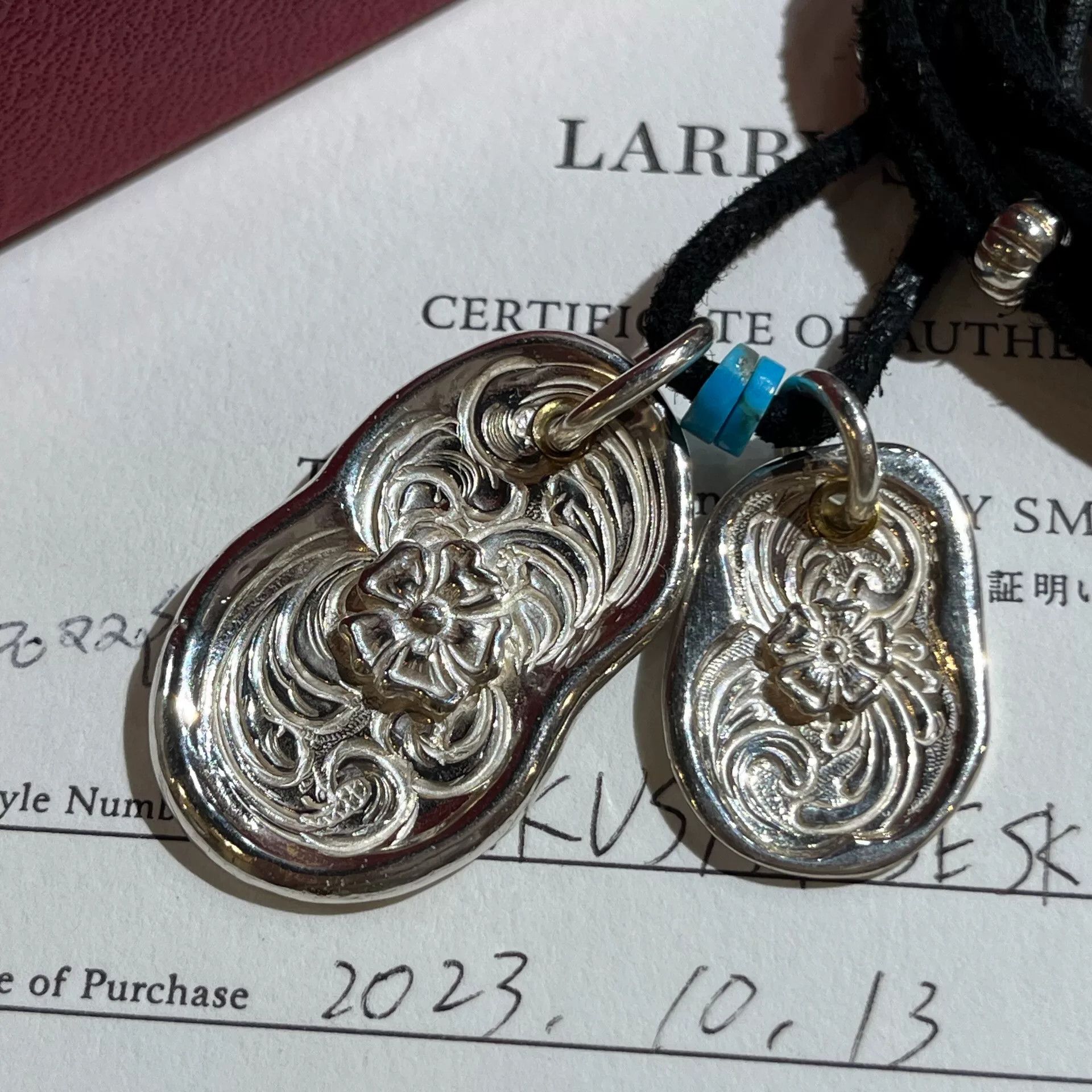 Larry Smith larry smith silver pendant necklace with turquoise Size ONE SIZE - 4 Thumbnail