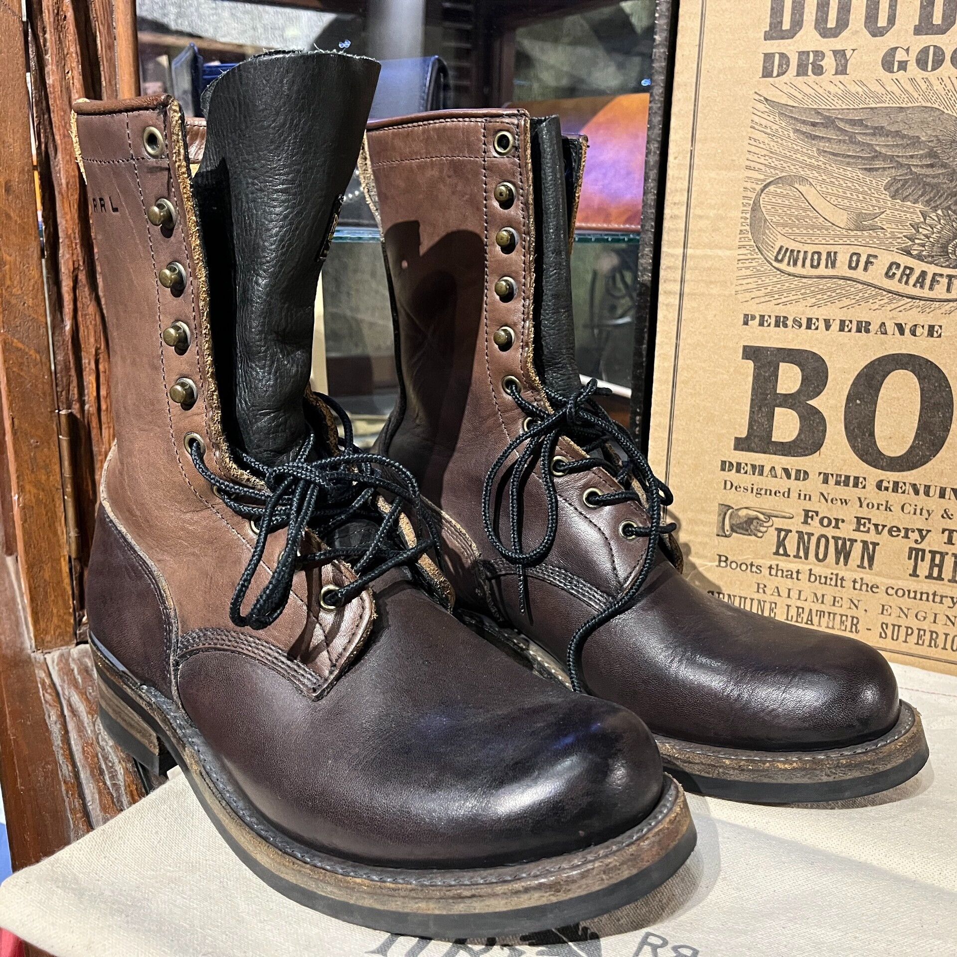 RRL Ralph Lauren vintage double rl leather work boots Size US 9 / EU 42 - 2 Thumbnail