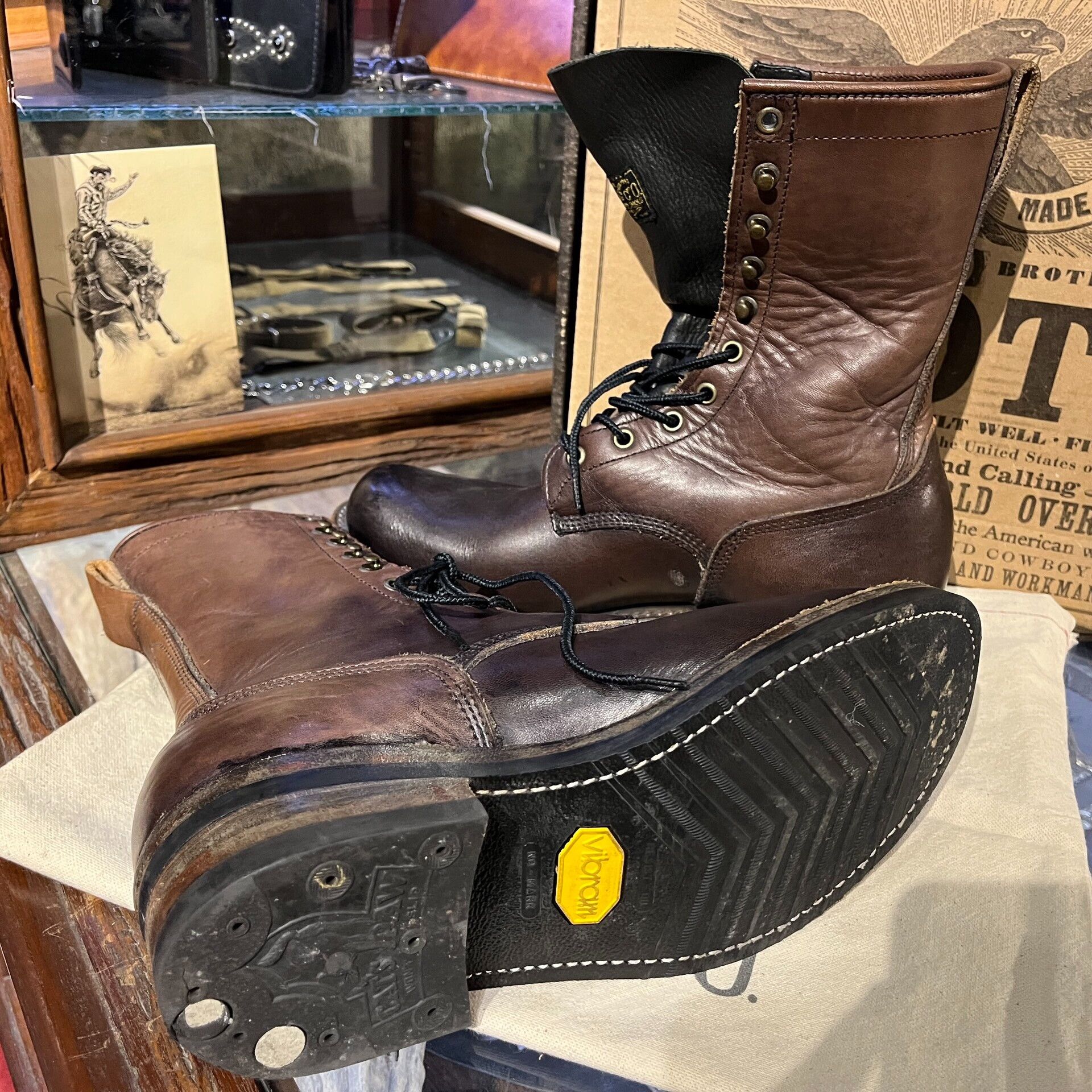 RRL Ralph Lauren vintage double rl leather work boots Size US 9 / EU 42 - 9 Thumbnail