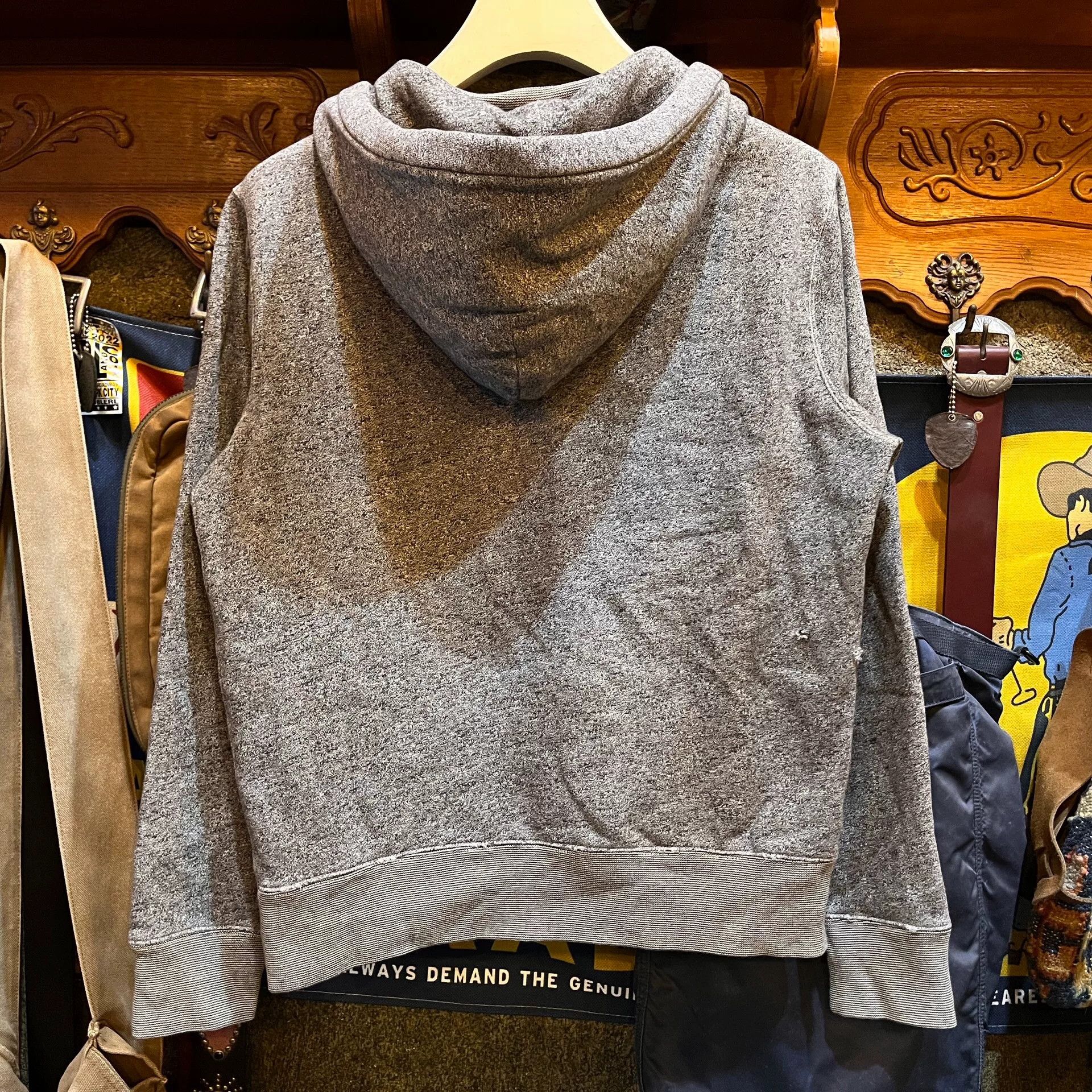 RRL Ralph Lauren rrl vintage grey hoodie by ralph lauren Size US S / EU 44-46 / 1 - 2 Thumbnail