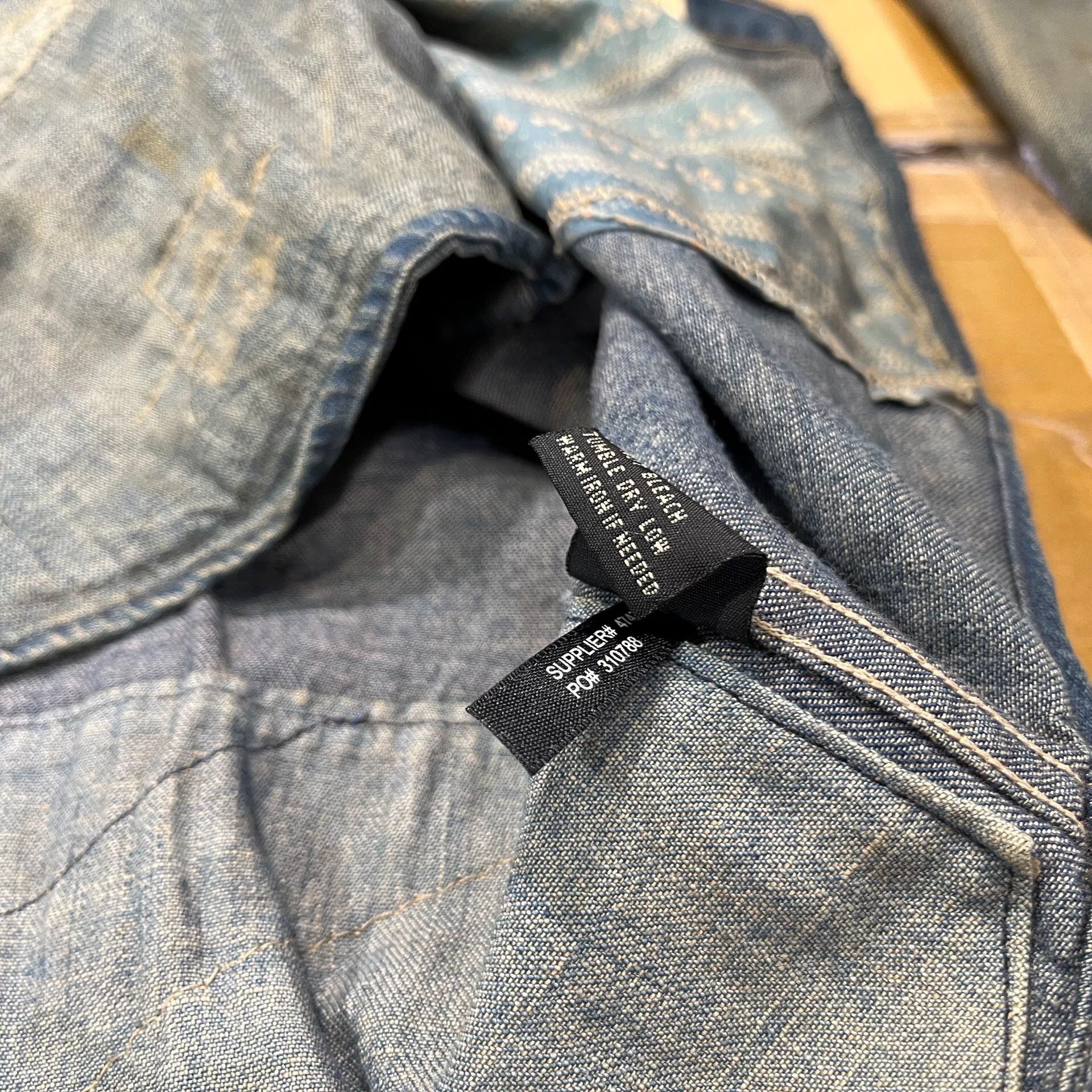 RRL Ralph Lauren vintage rrl denim shirt with patches Size US M / EU 48-50 / 2 - 7 Thumbnail